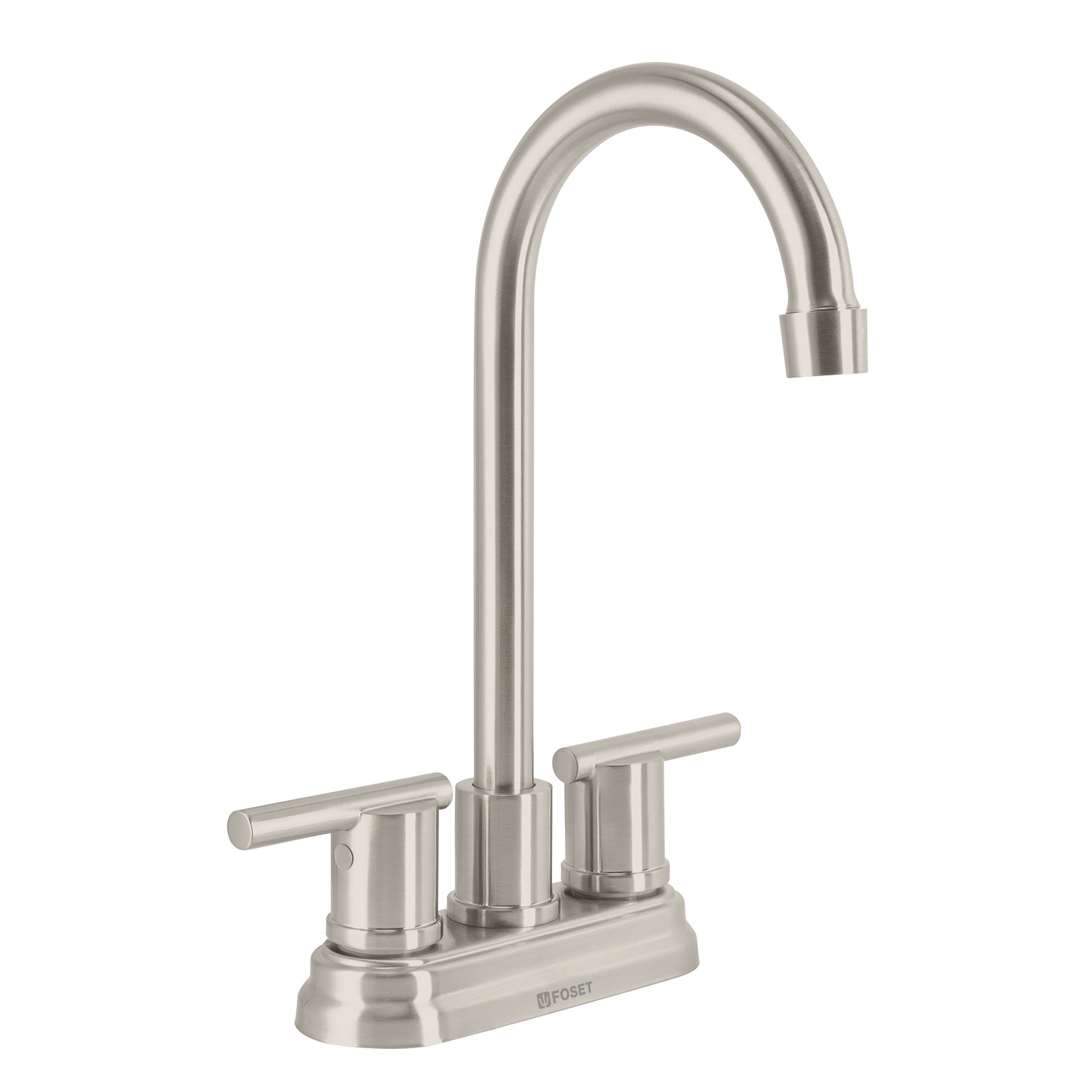 Mezcladora satín 4" para lavabo cuello tipo bar, ELEMENT, Foset, ELM-43N, 49942
