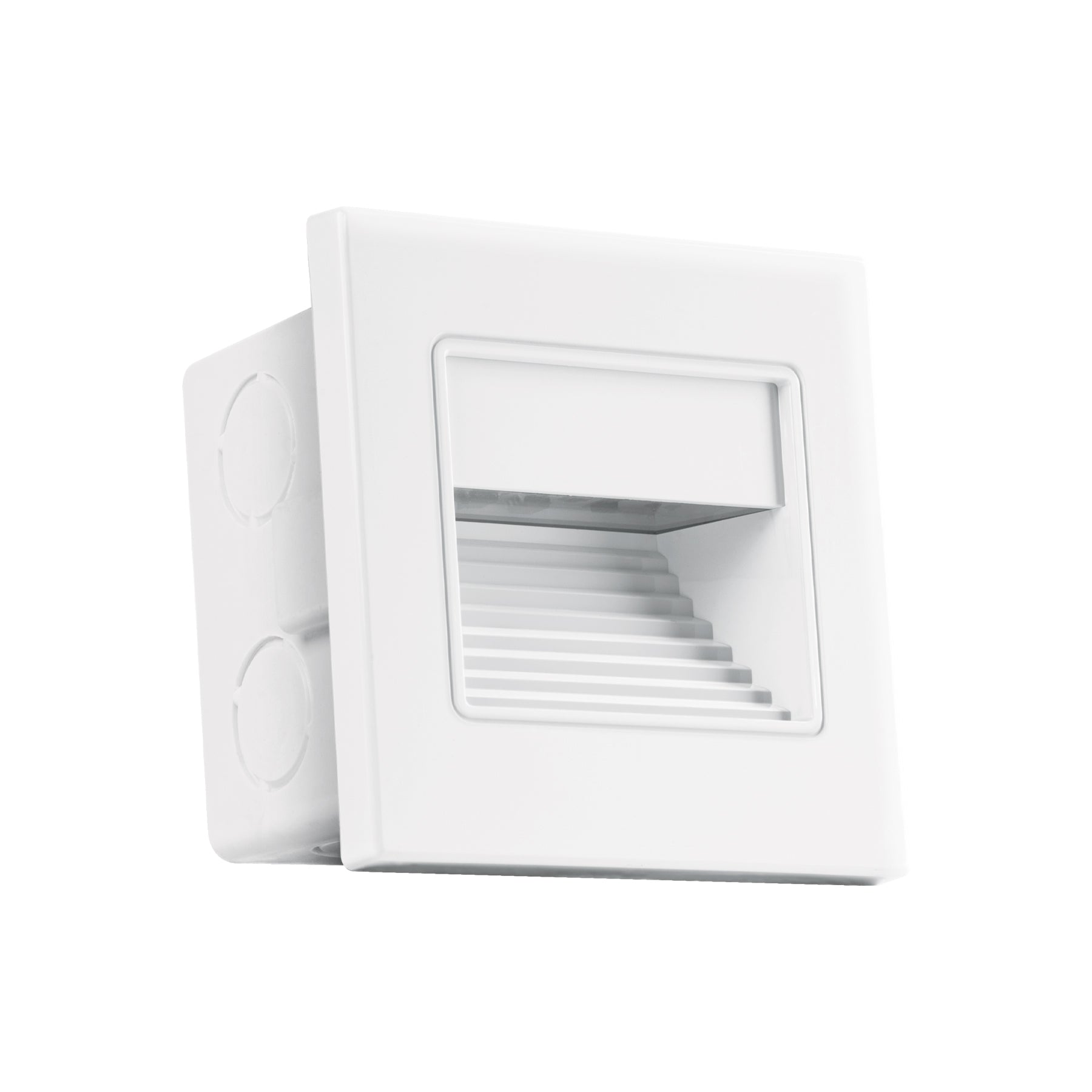 Luminario LED empotrable de cortesía 1 W, luz cálida, blanco