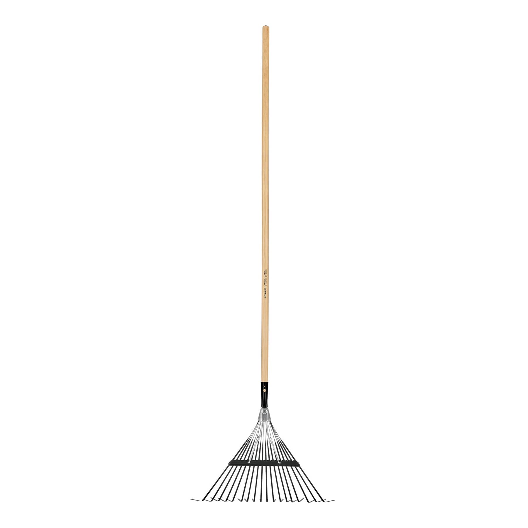 Escoba metálica para jardín, recta, 18 dientes, mango 48"