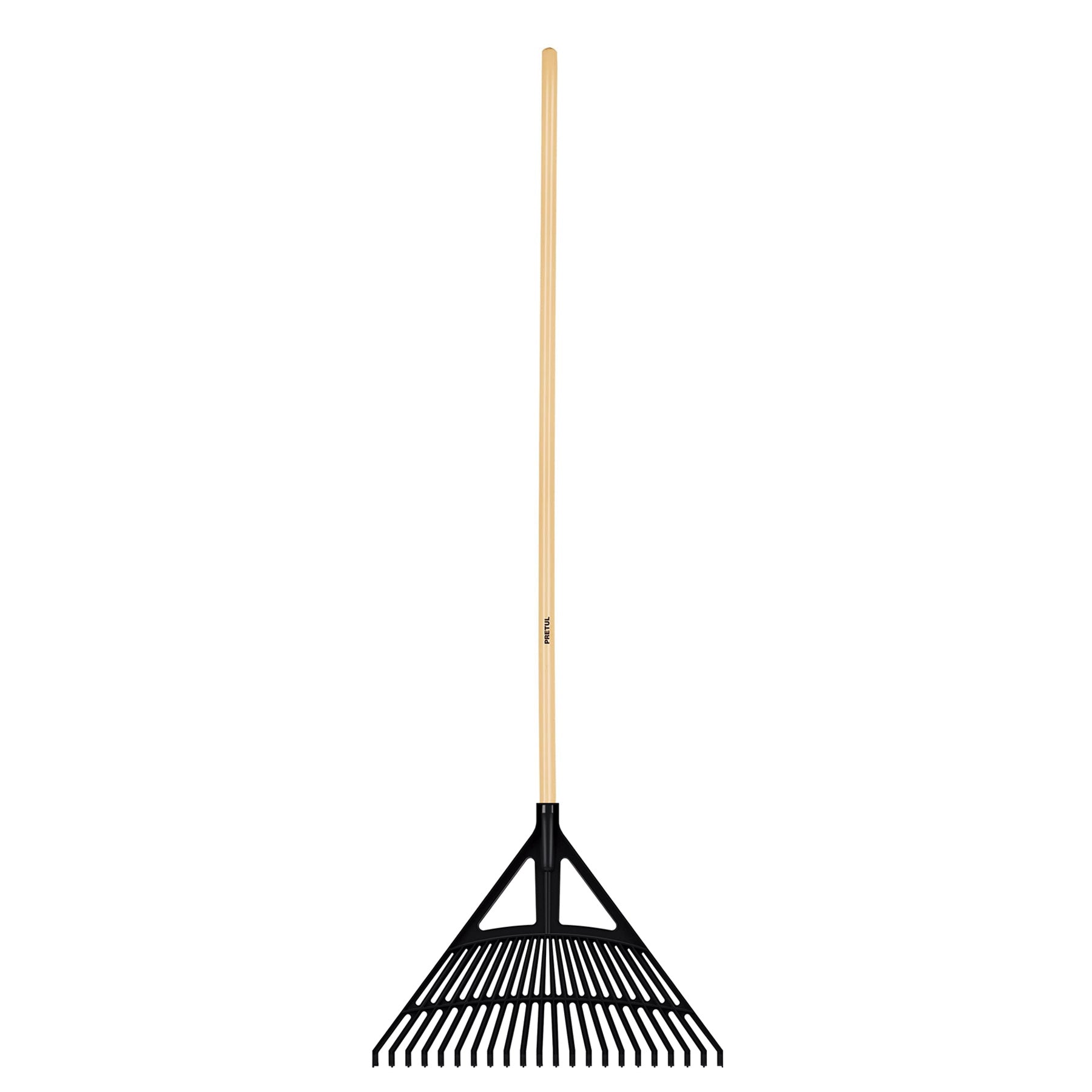Escoba plástica para jardín, flex. 22 dientes, mango 48",Pretul