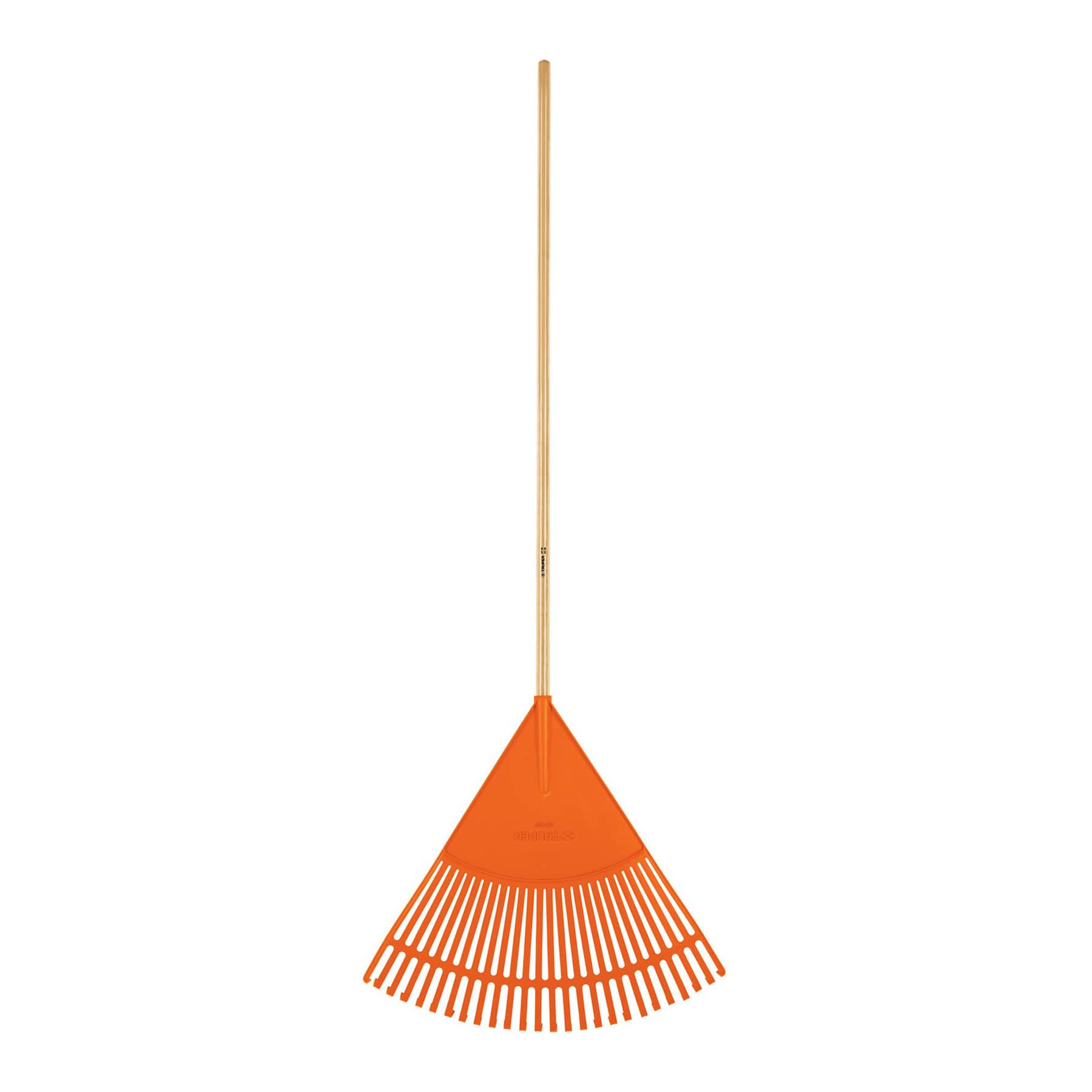 Escoba plástica para jardín, flexible, 26 dientes, mango 48"
