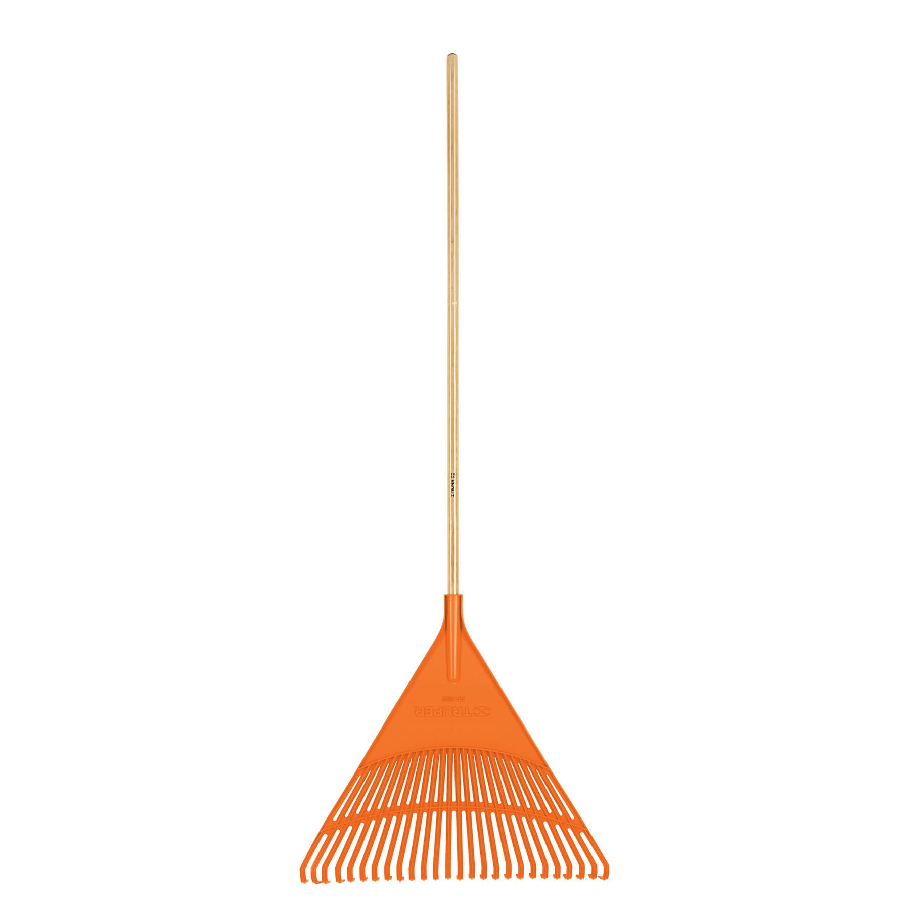 Escoba plástica para jardín, rígida, 26 dientes, mango 48"
