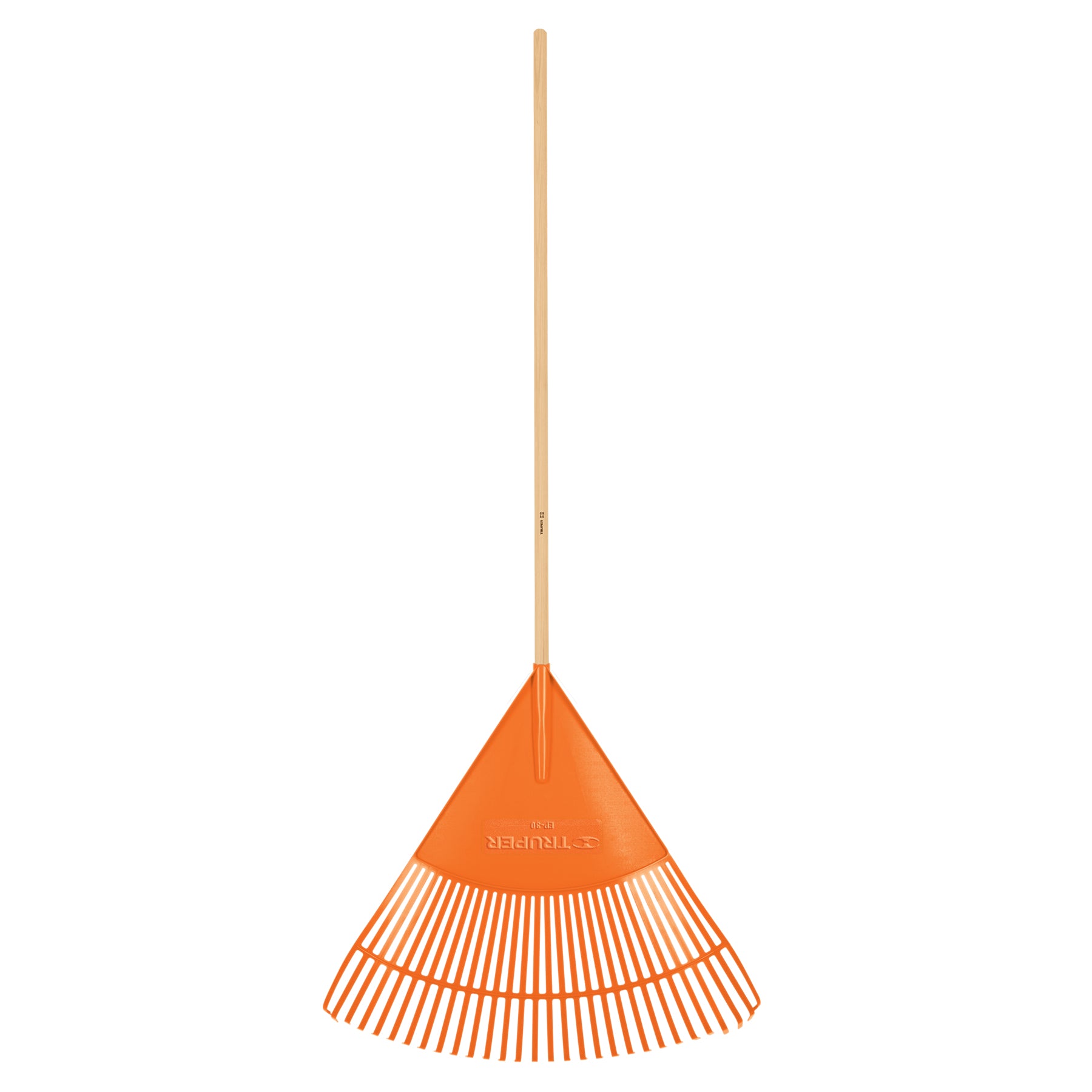 Escoba plástica para jardín, flexible, 30 dientes, mango 48"