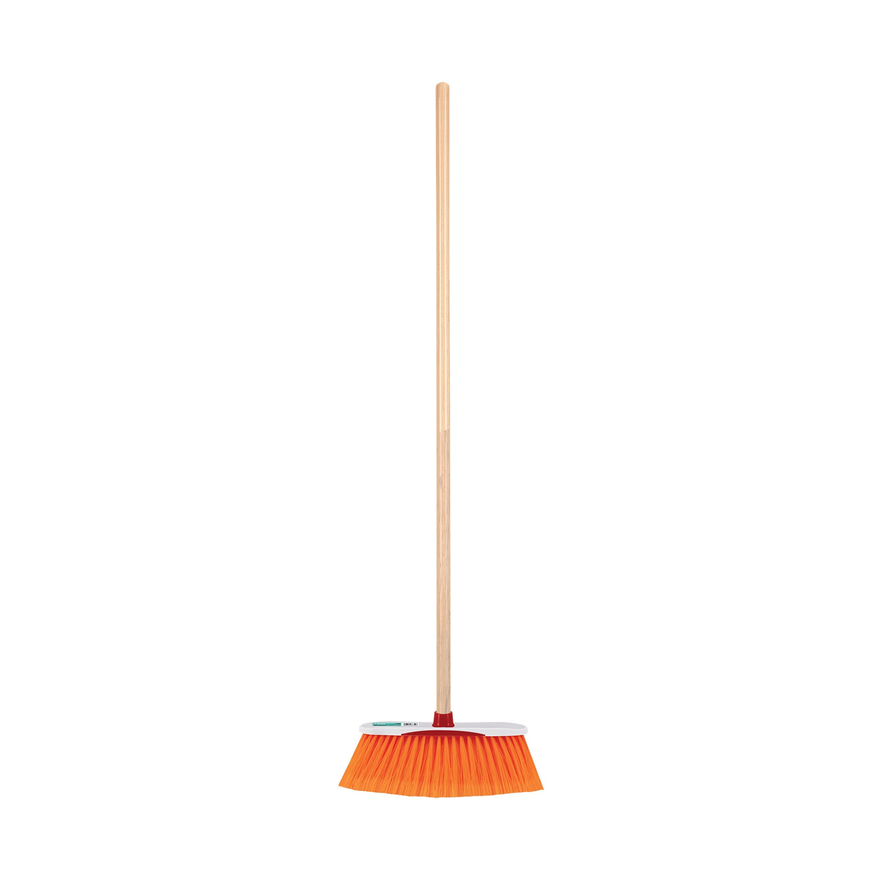 Escoba estándar cerdas de PET extra suaves, bastón de madera