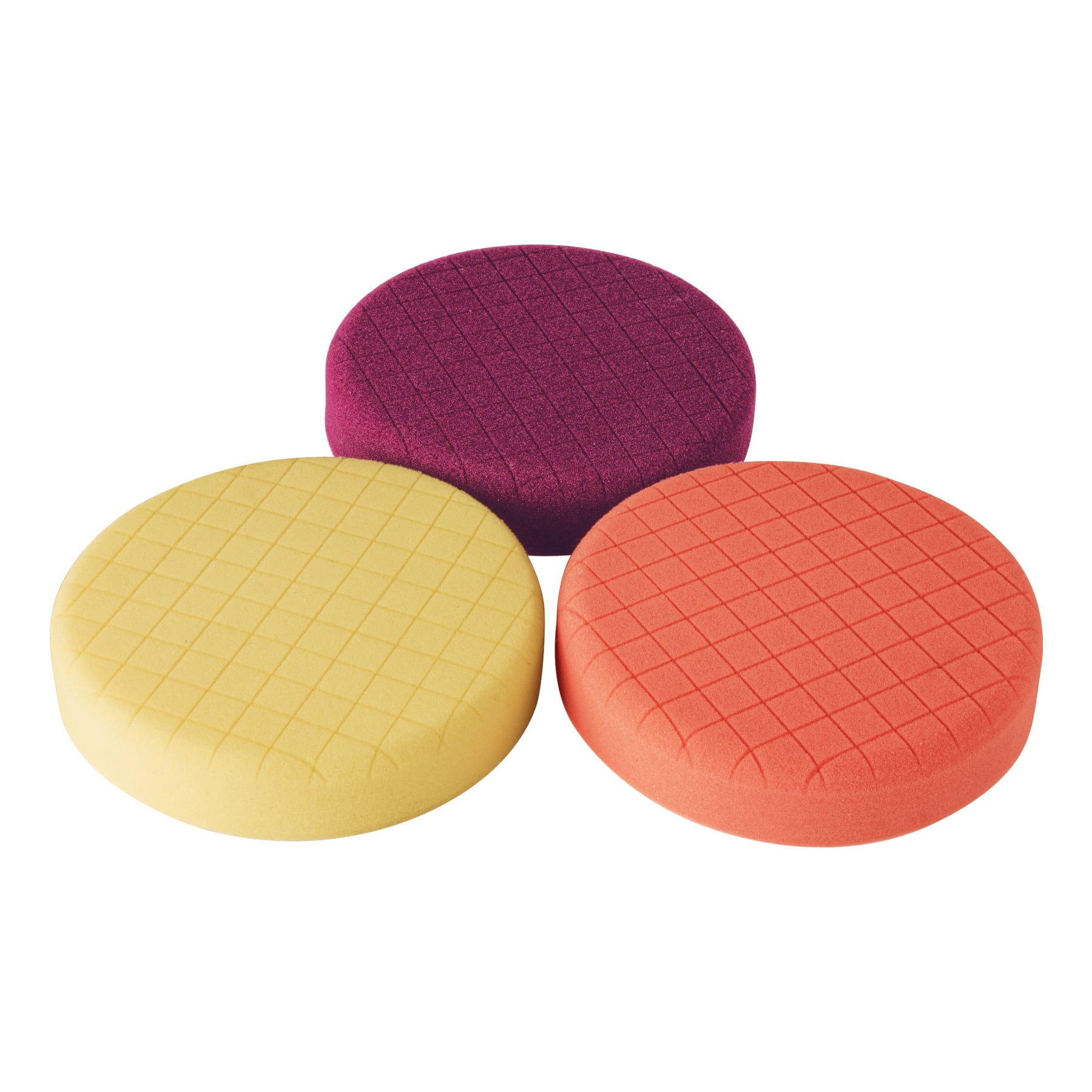 Juego de 3 esponjas para pulir de 6" hook and loop,Truper