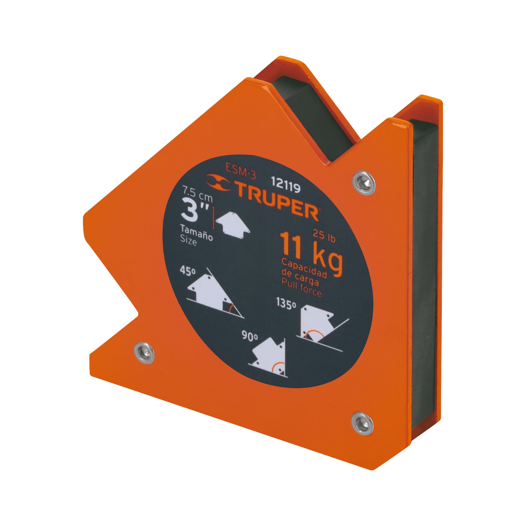 Escuadra magnética 3" para soldar, capacidad 11 kg, Truper