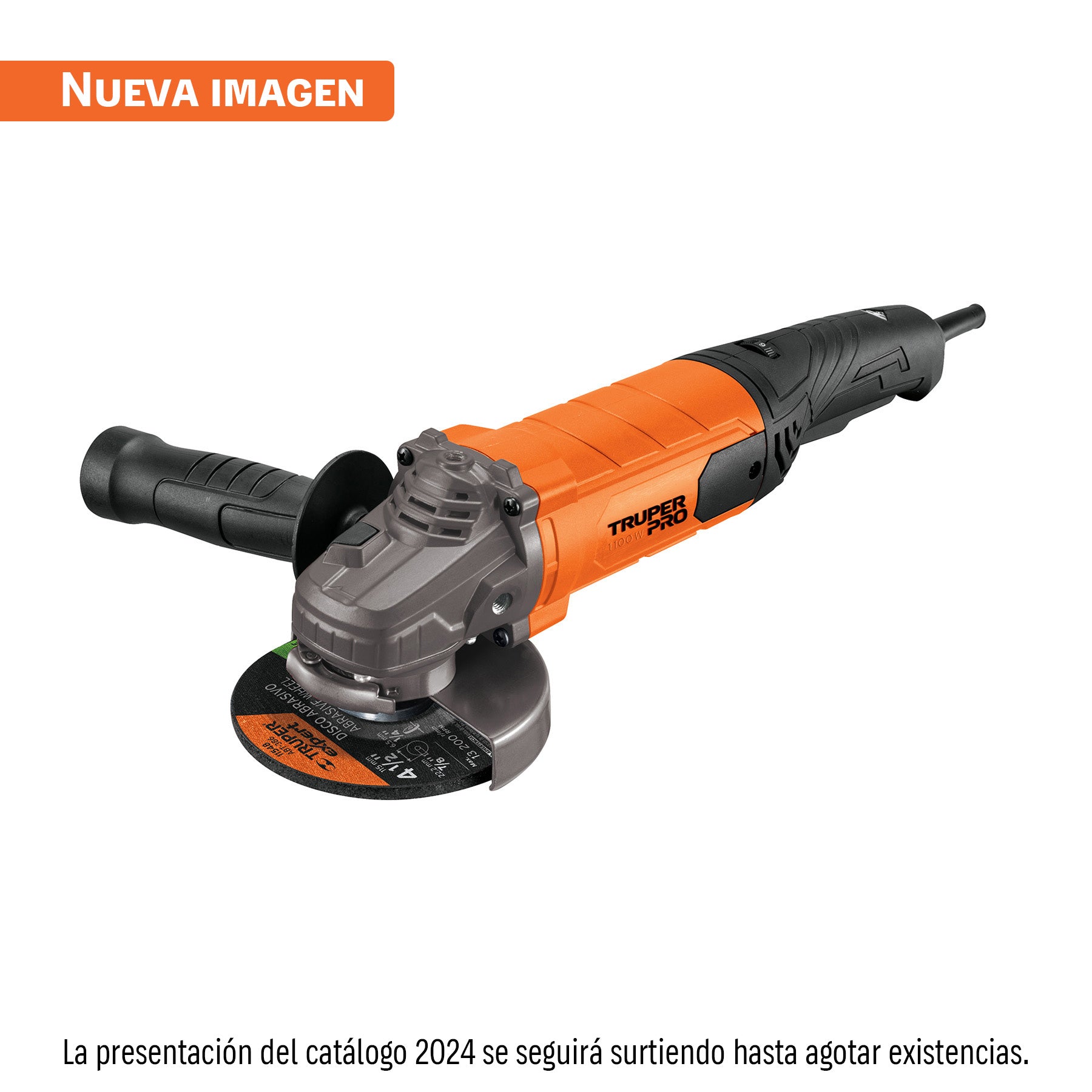 Esmeriladora angular 4-1/2", 1100W, Truper PRO