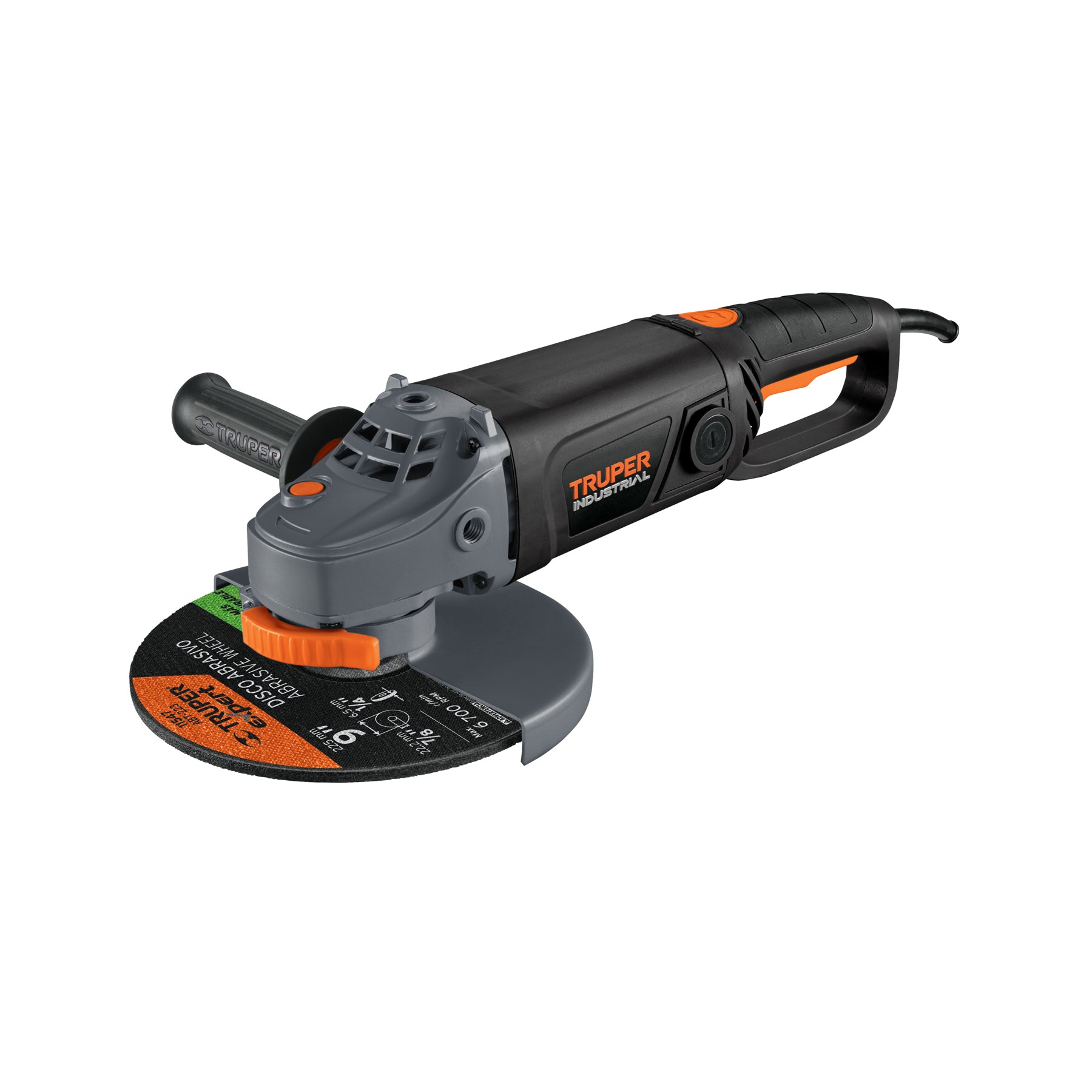 Esmeriladora angular 9", 2100W, Truper industrial