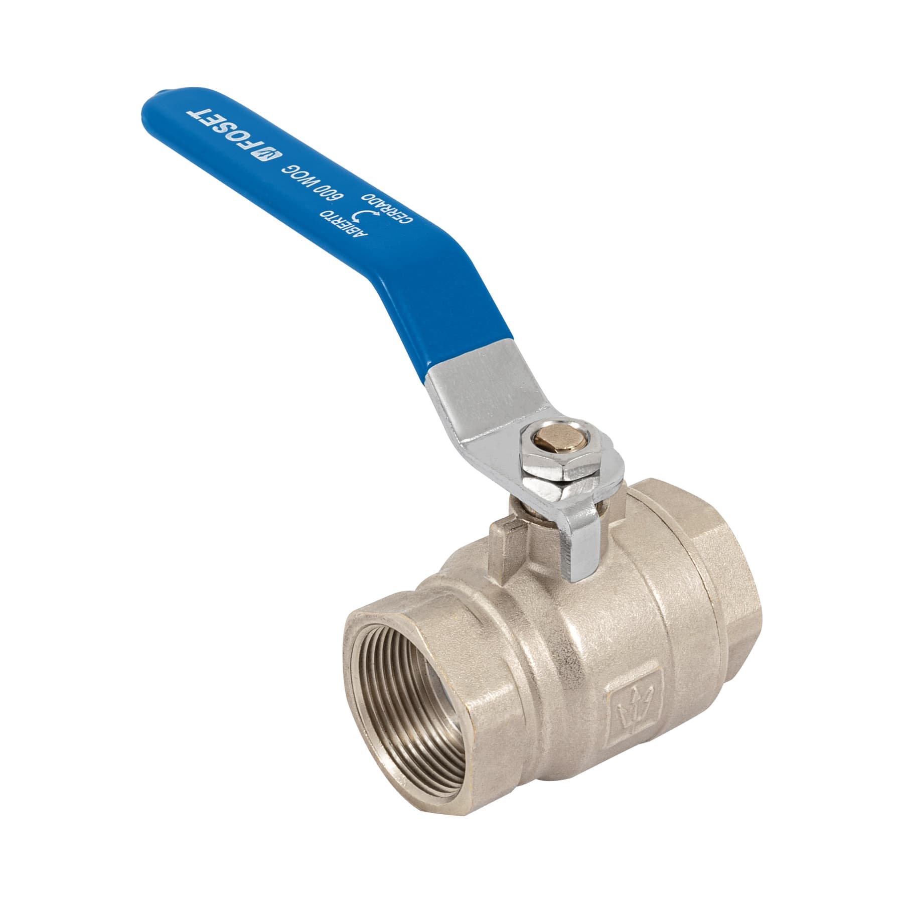 Válvula de esfera, de latón, roscable, 1-1/4", alta presión