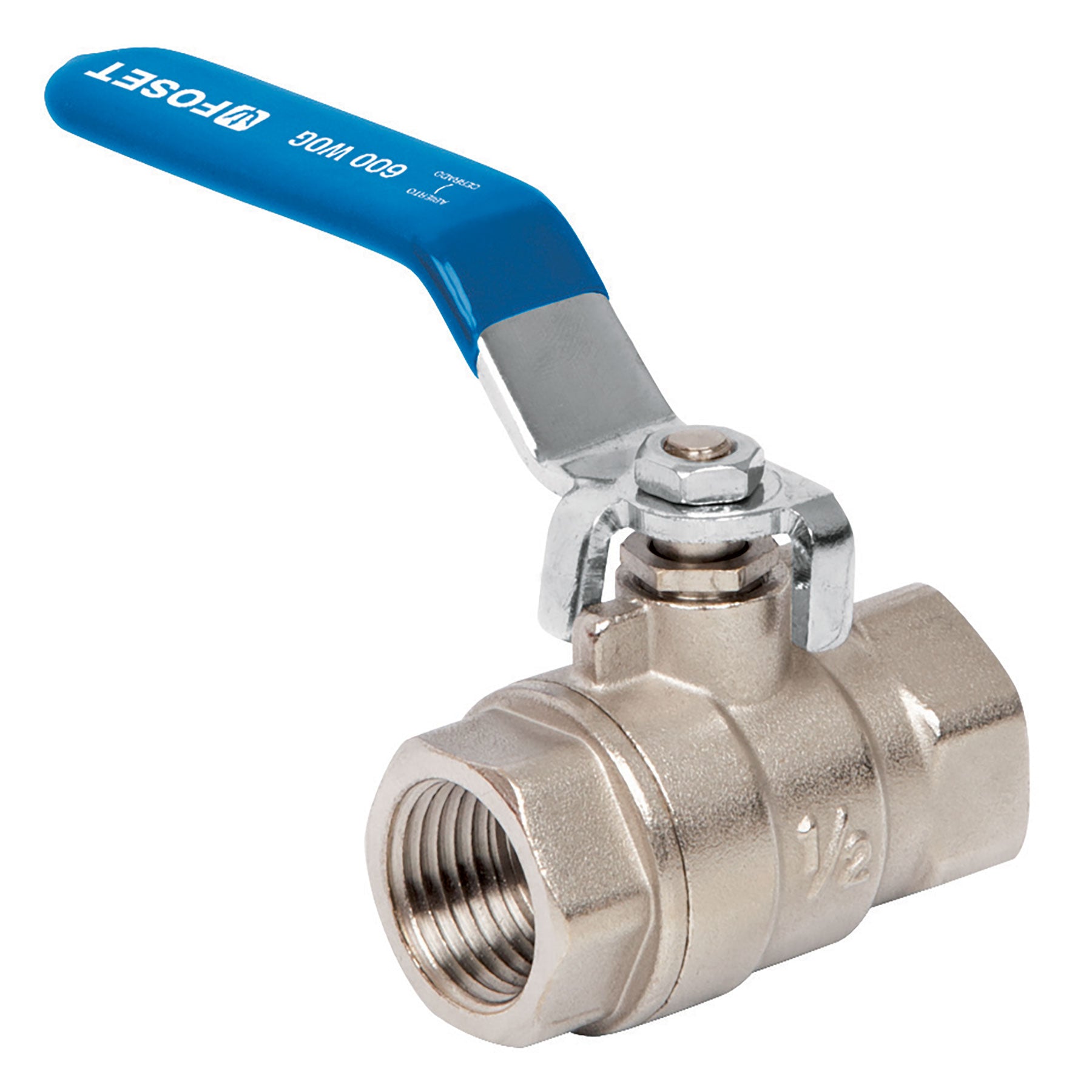 Válvula de esfera, de latón, roscable, 1/2", alta presión