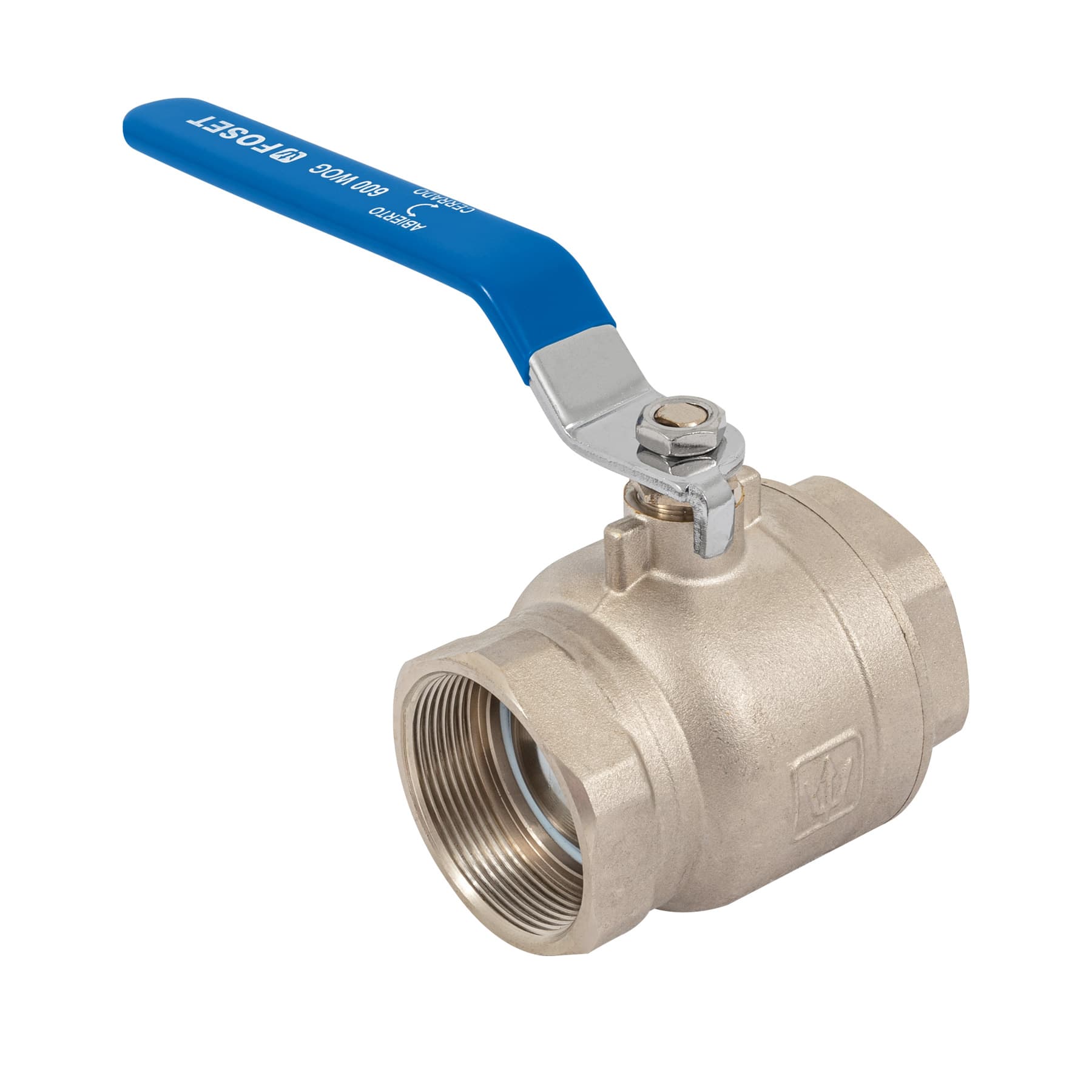 Válvula de esfera, de latón, roscable, 2", alta presión