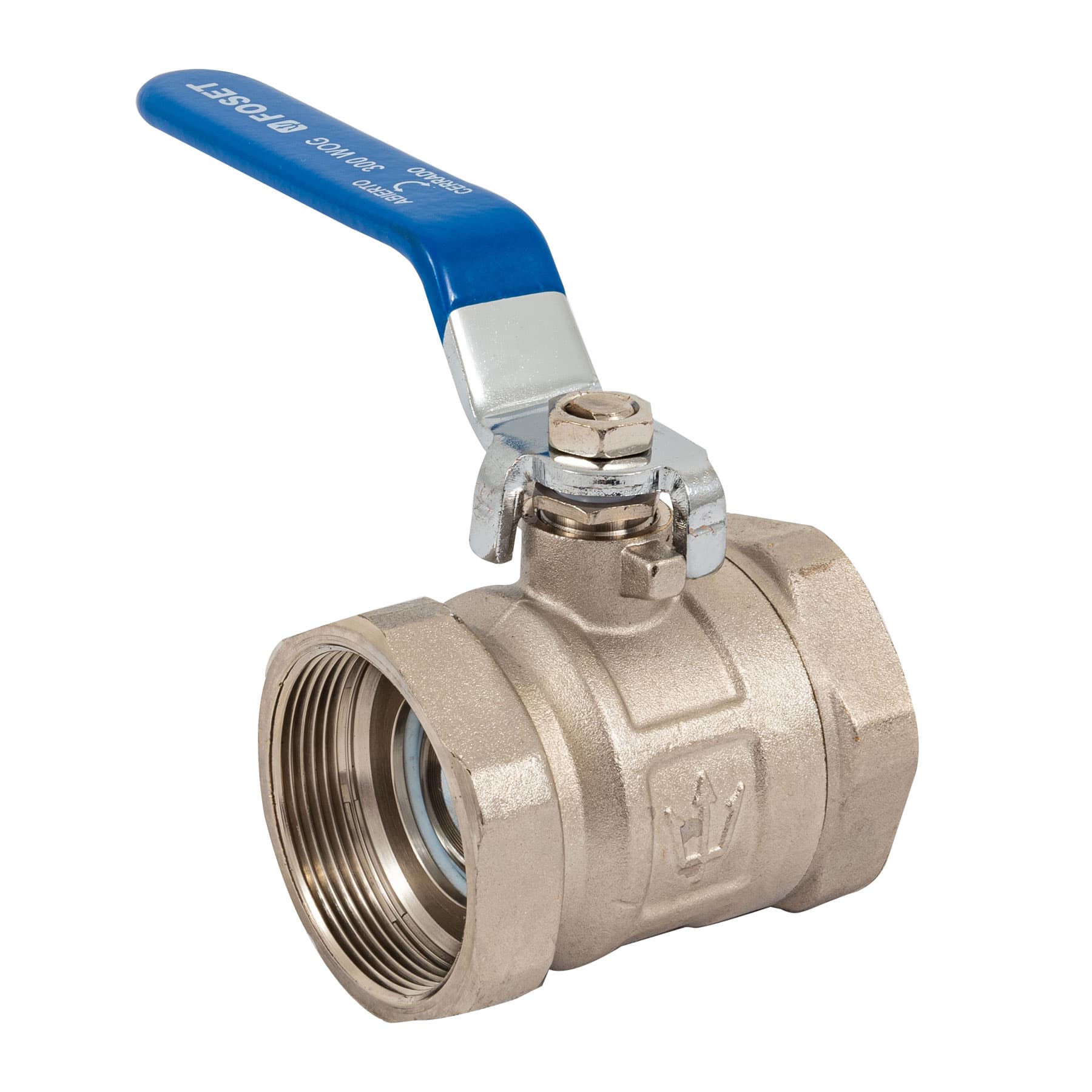 Válvula de esfera de latón, roscable 2", Foset