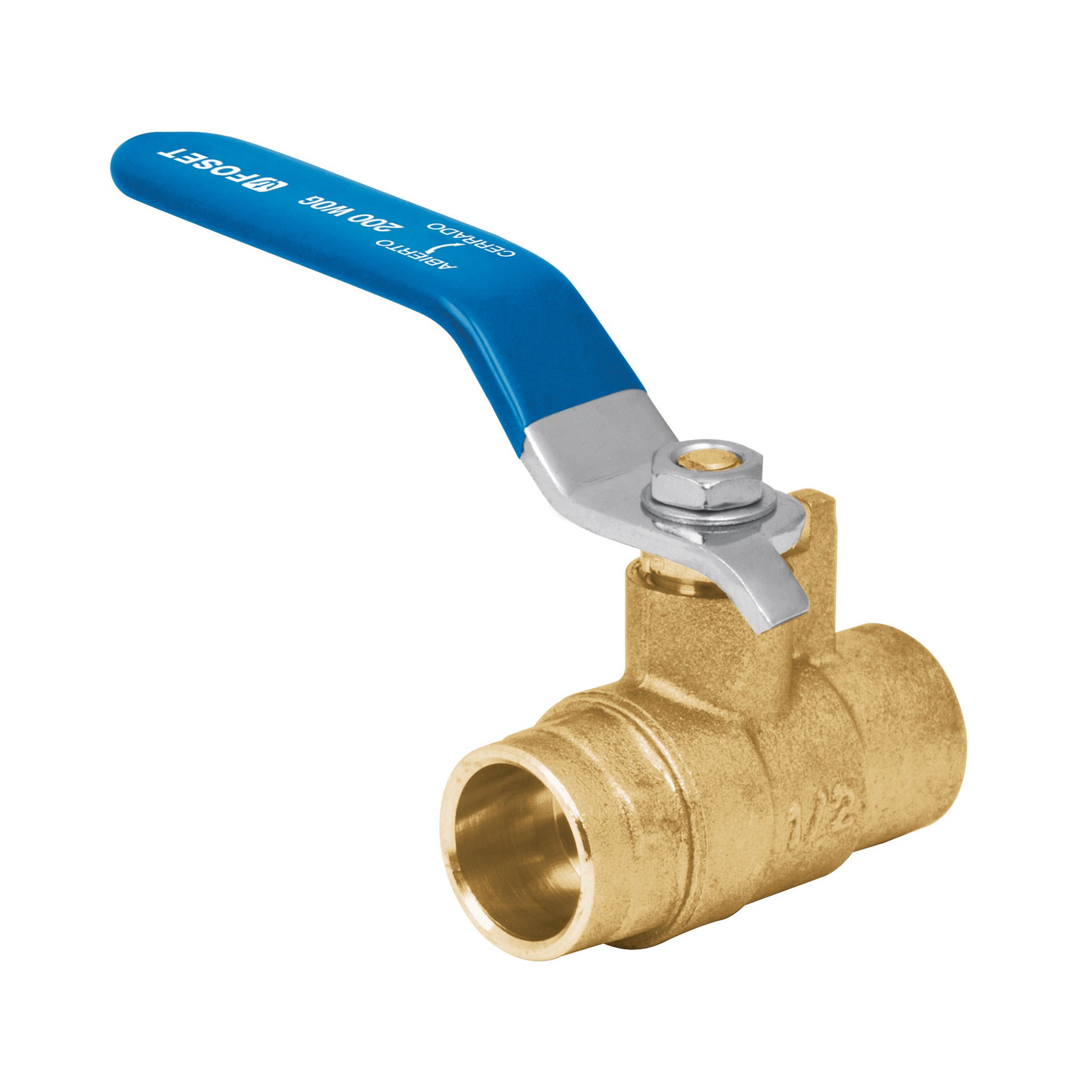 Válvula de esfera, de latón, soldable, 1/2", alta presión, Foset, ESSO-1/2X, 49481