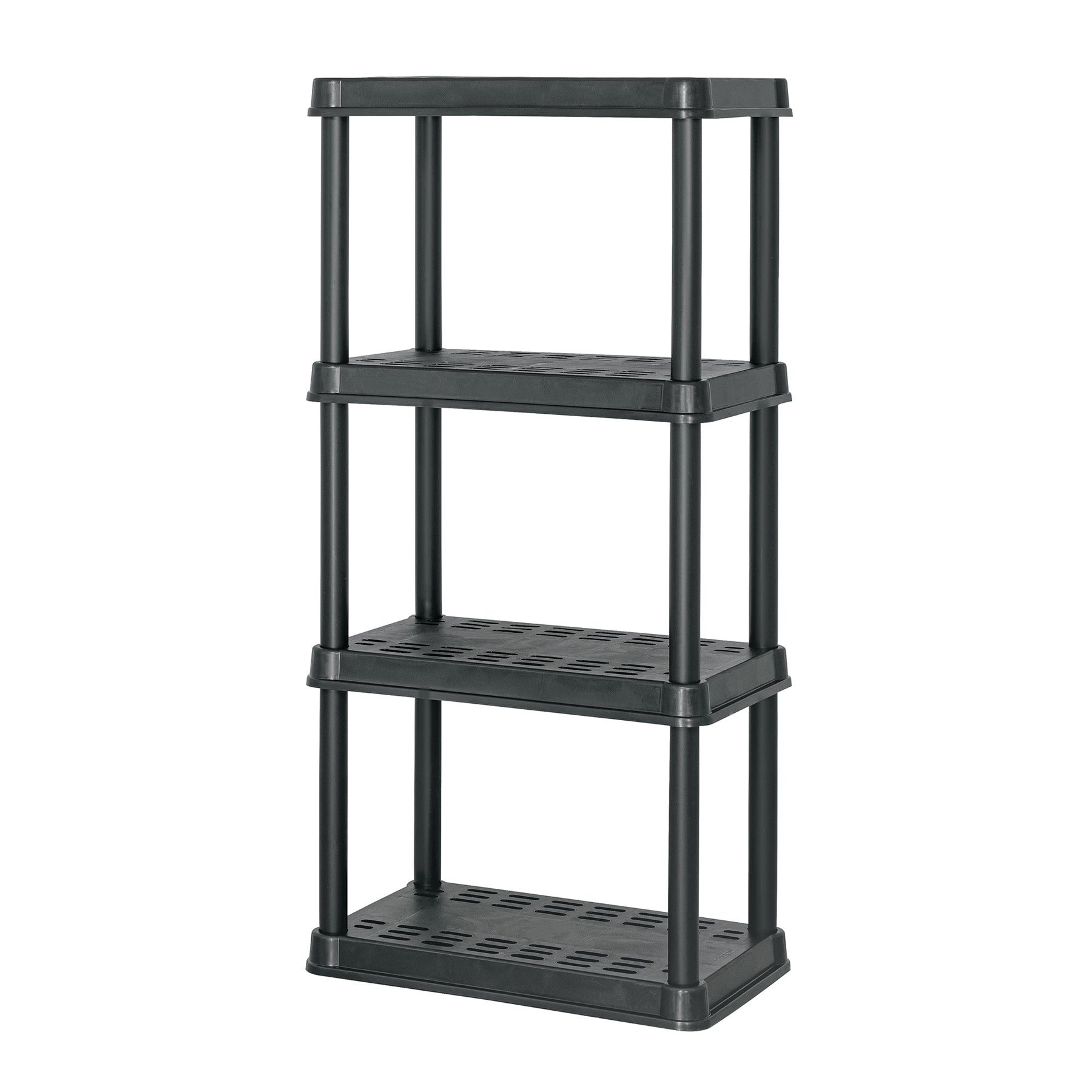 Estante plástico 4 repisas capacidad 45kg, 61x38x125, Pretul, EST-4P2, 20682