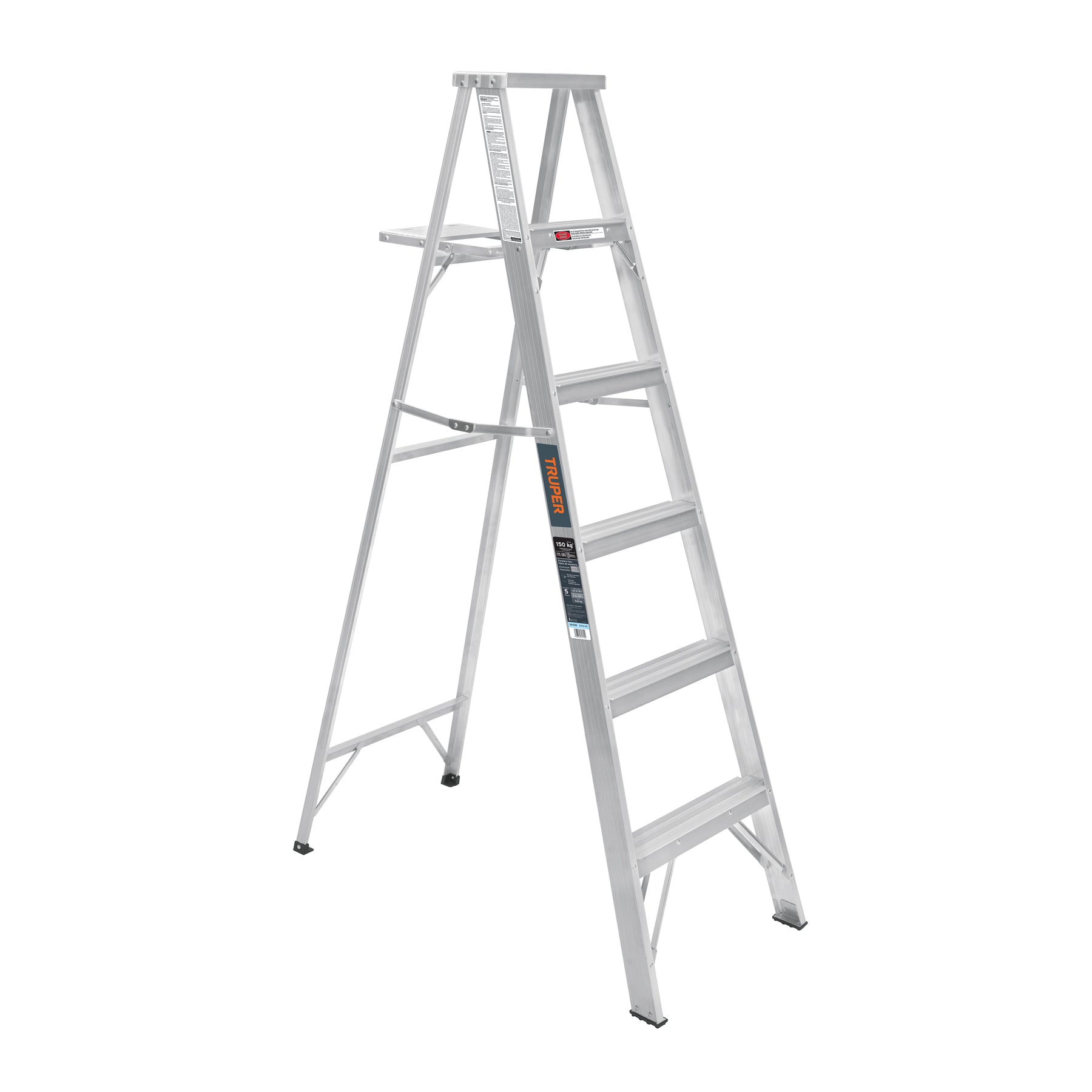 Escalera de tijera 100% aluminio tipo lll 5 peldaños, Truper