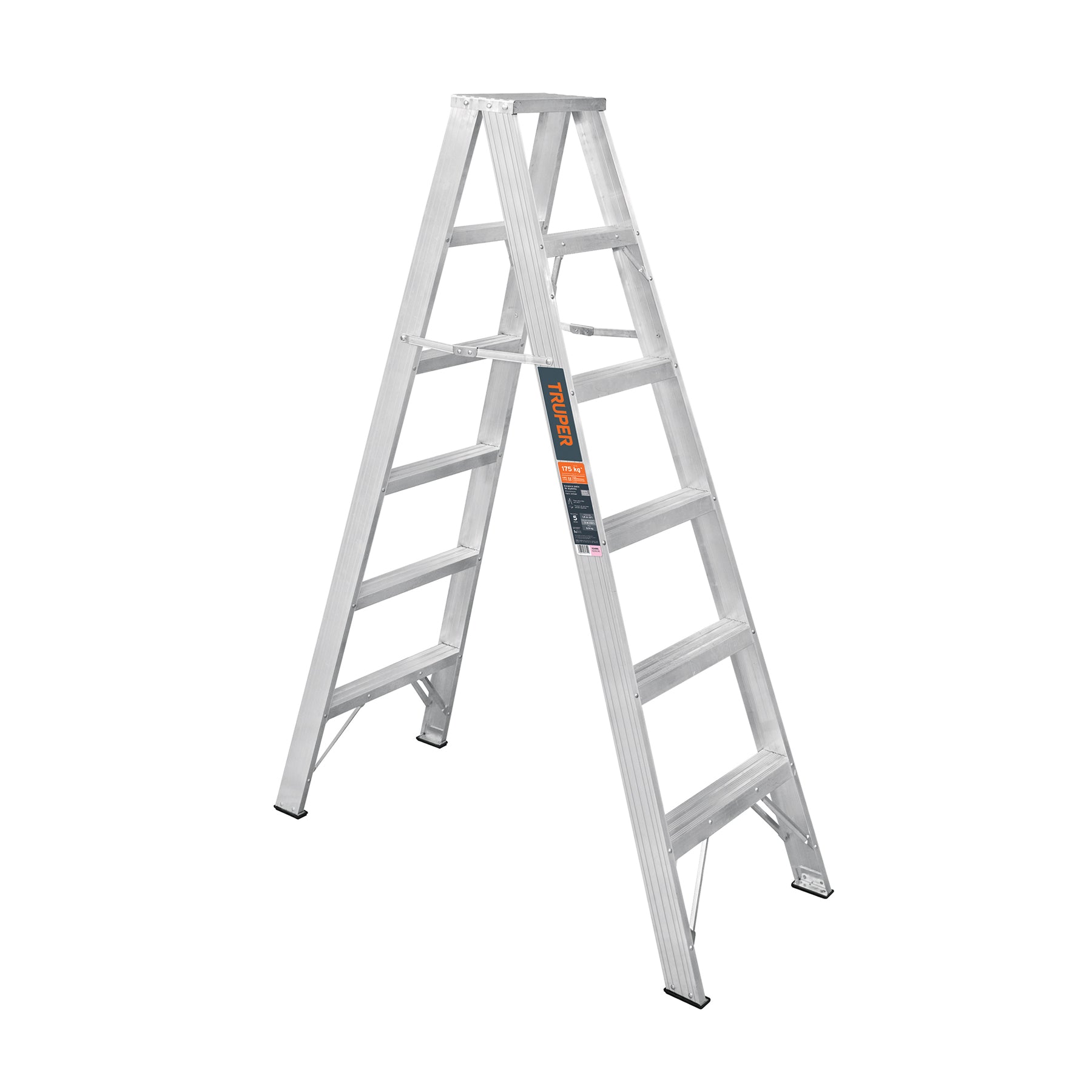 Escalera de tijera doble, tipo ll, 5 escalones, Truper