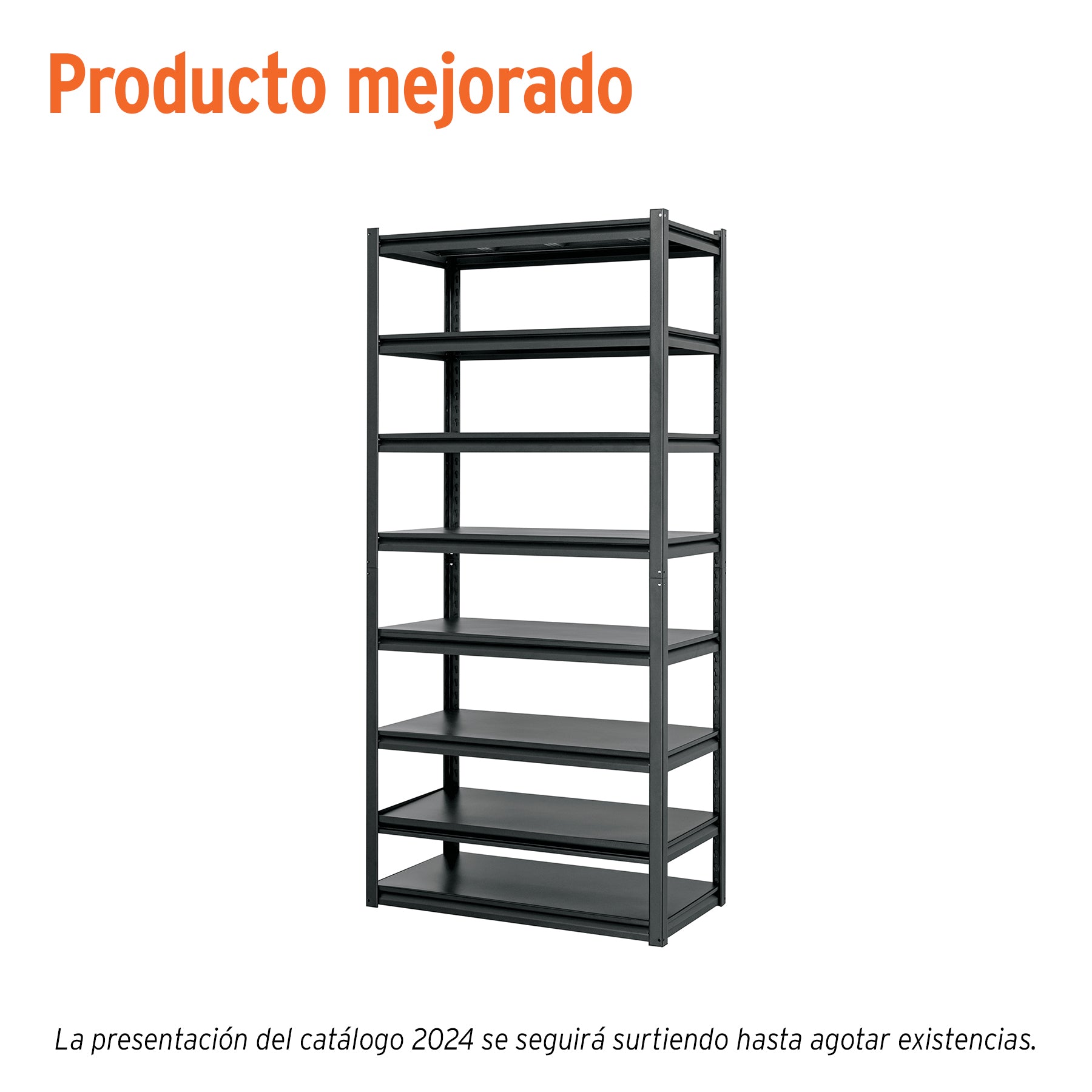 Estante metálico 8 repisas capacidad 80 Kg,180x45x85, Truper