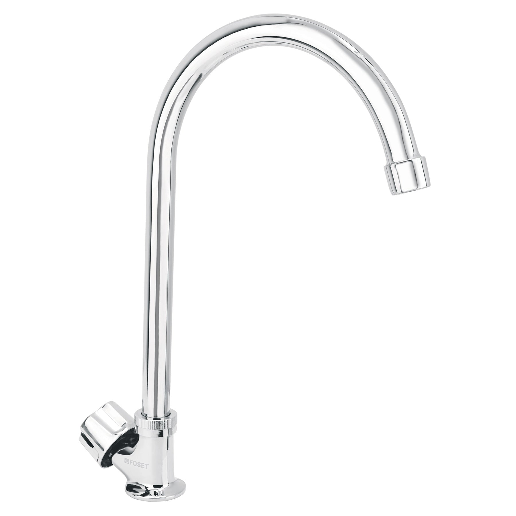 Llave individual fregadero, cuello curvo, hexagonal, BASIC