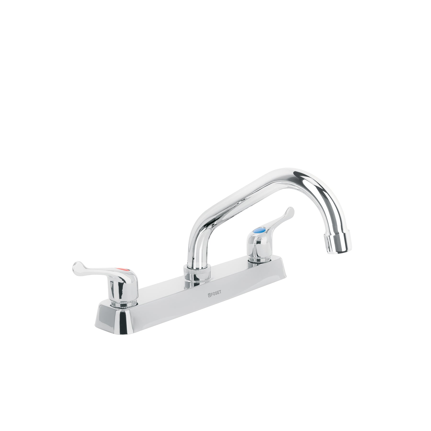 Mezcladora 8" fregadero cromo, cuello corto, palanca, BASIC, Foset, F-317P, 45609