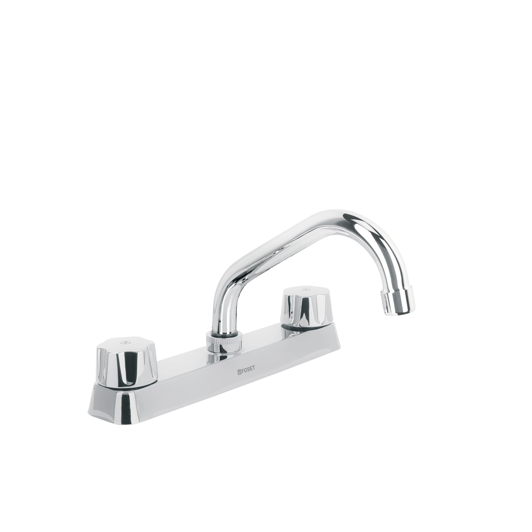 Mezcladora 8" fregadero cromo, cuello corto,hexagonal, BASIC, Foset, F-317, 49238