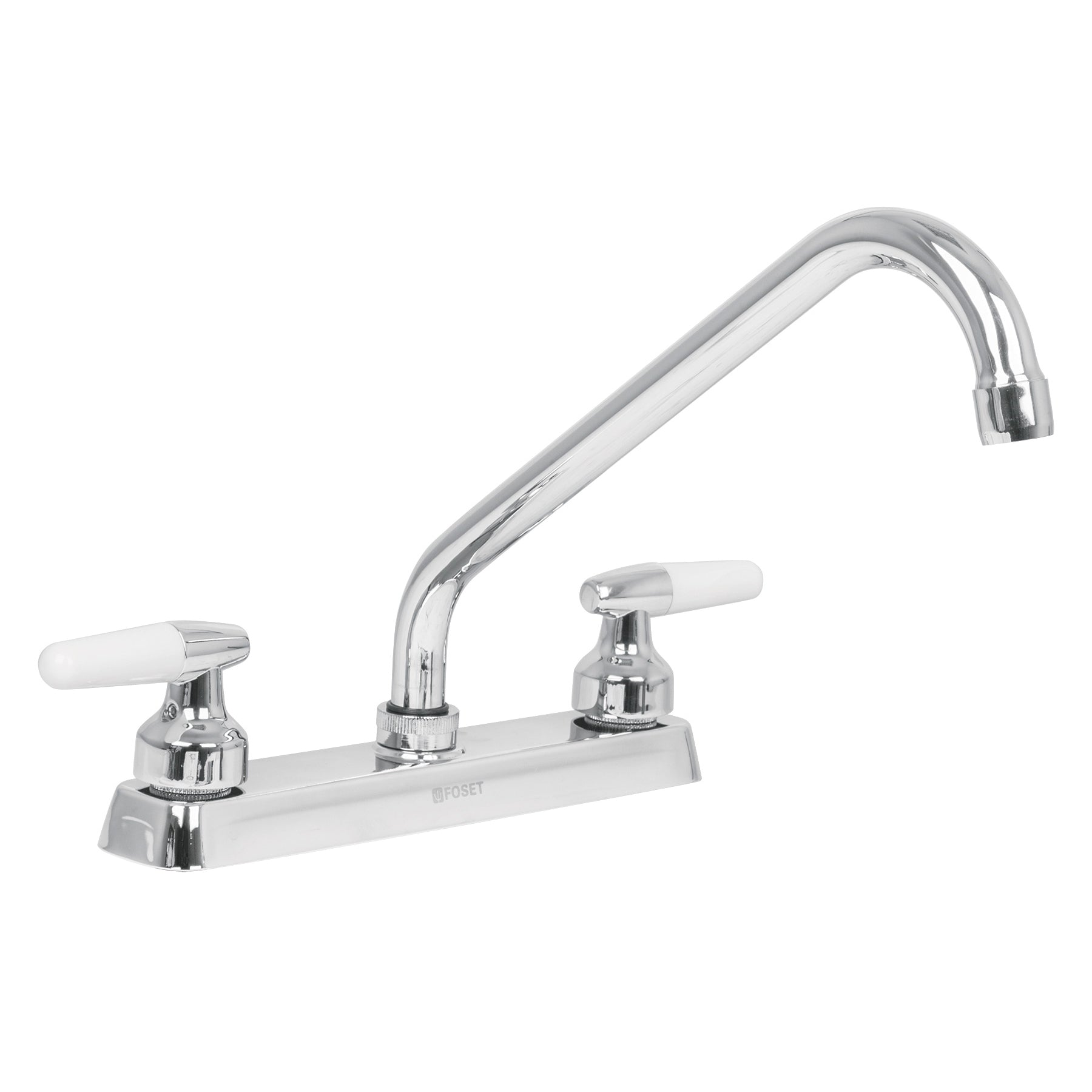 Mezcladora 8" fregadero cromo, cuello largo, cono, BASIC
