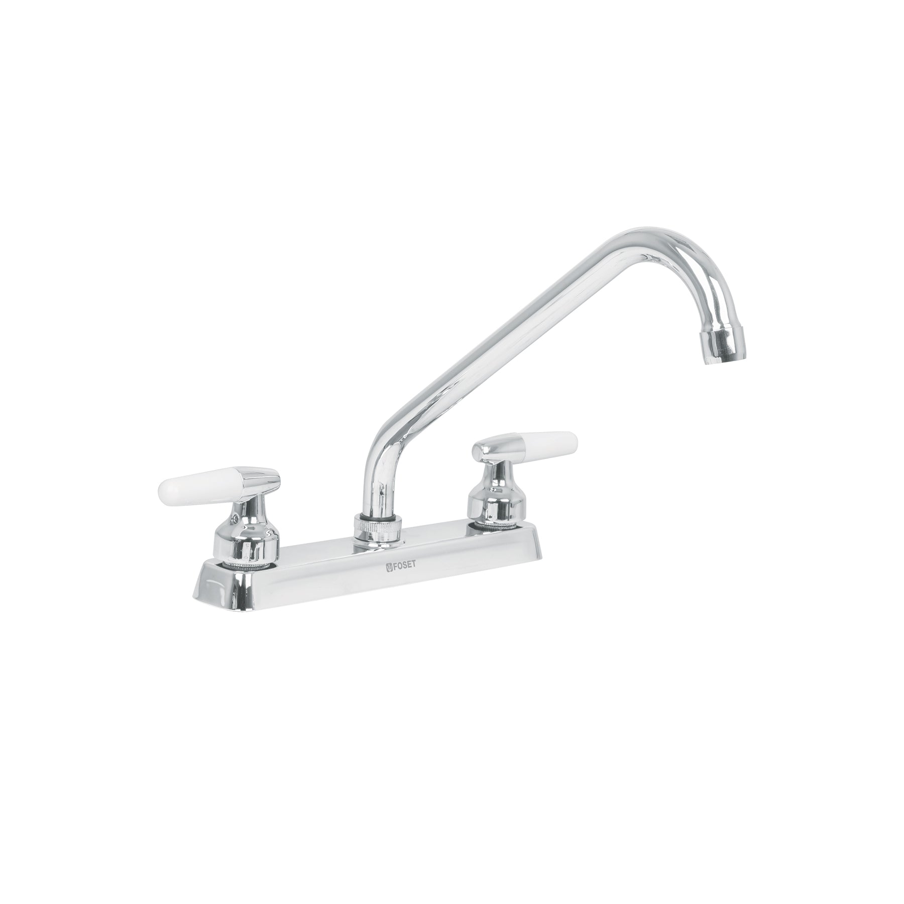 Mezcladora 8" fregadero cromo, cuello largo, cono, BASIC, Foset, F-318I, 49221