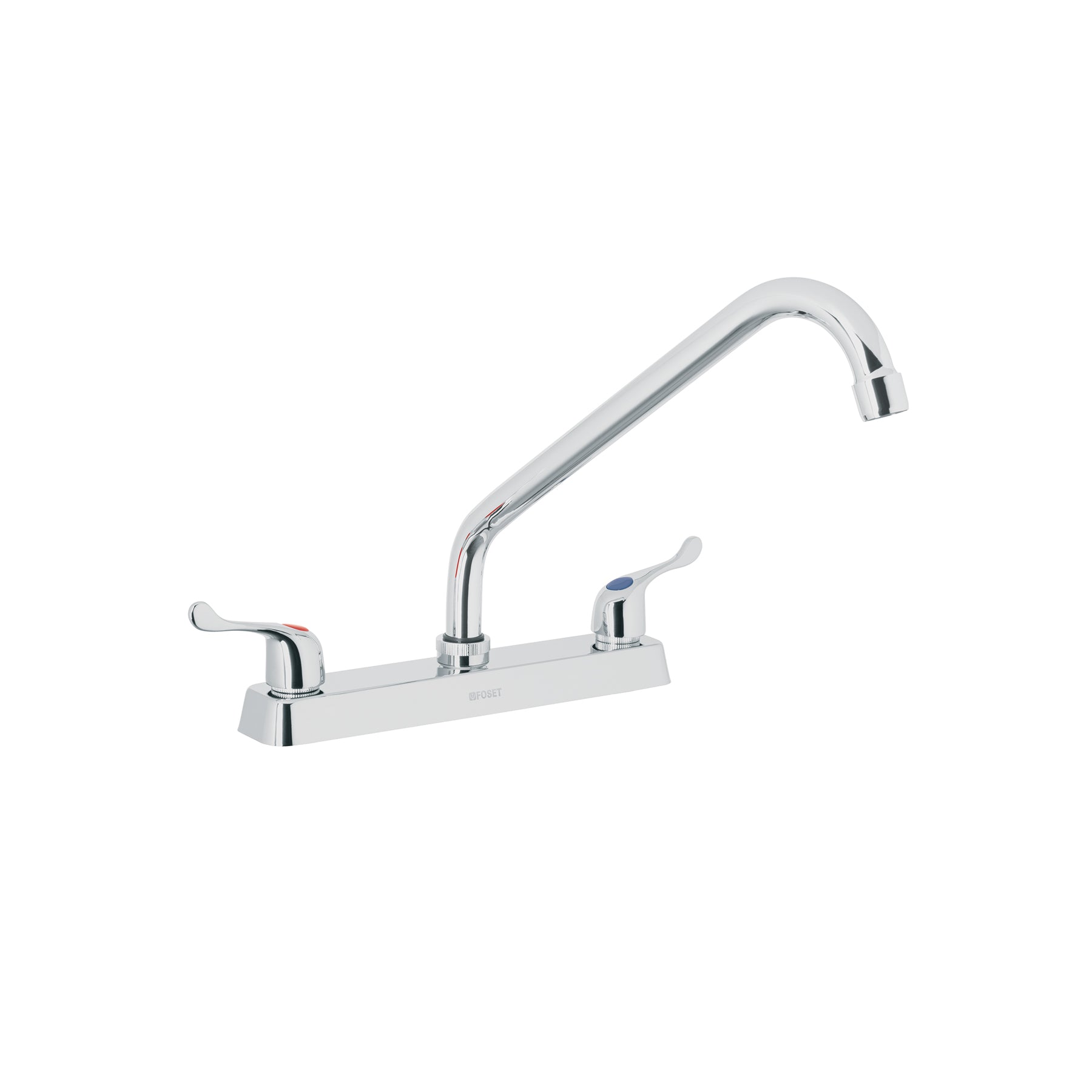 Mezcladora 8" fregadero cromo, cuello largo, palanca, BASIC, Foset, F-318P, 49287