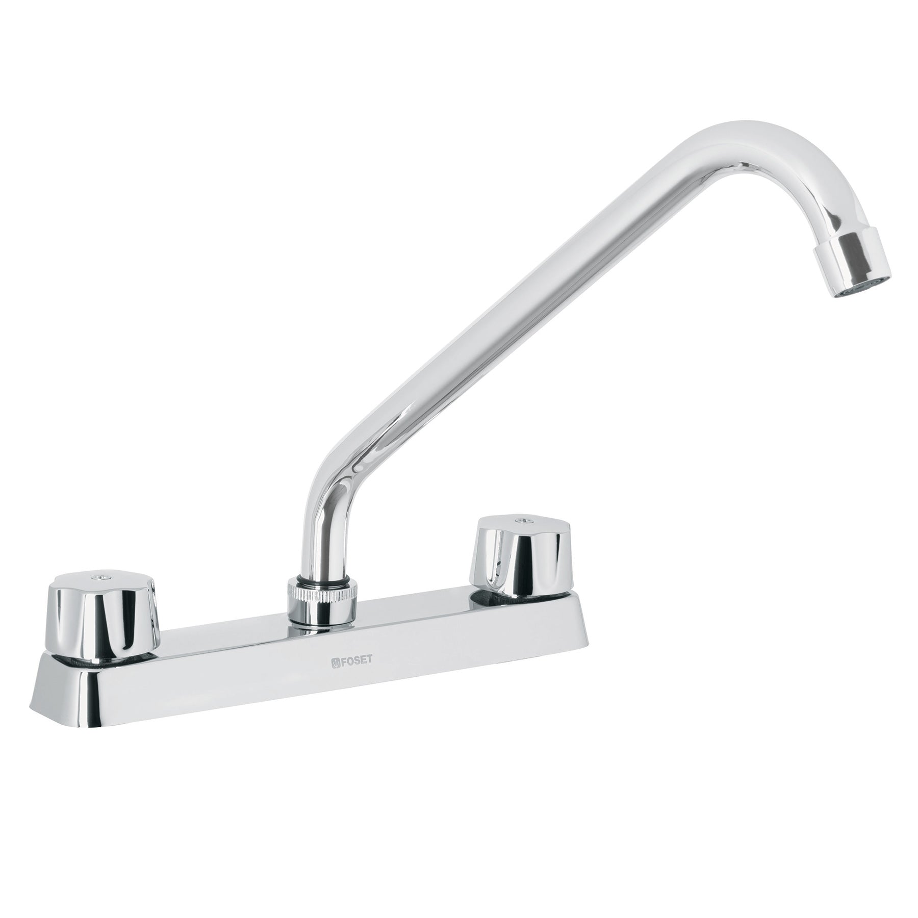 Mezcladora 8" fregadero cromo, cuello largo,hexagonal, BASIC