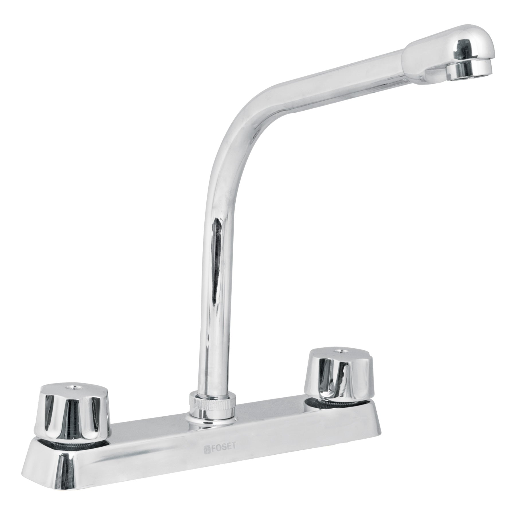 Mezcladora 8" fregadero cromo, cuello cobra,hexagonal, BASIC