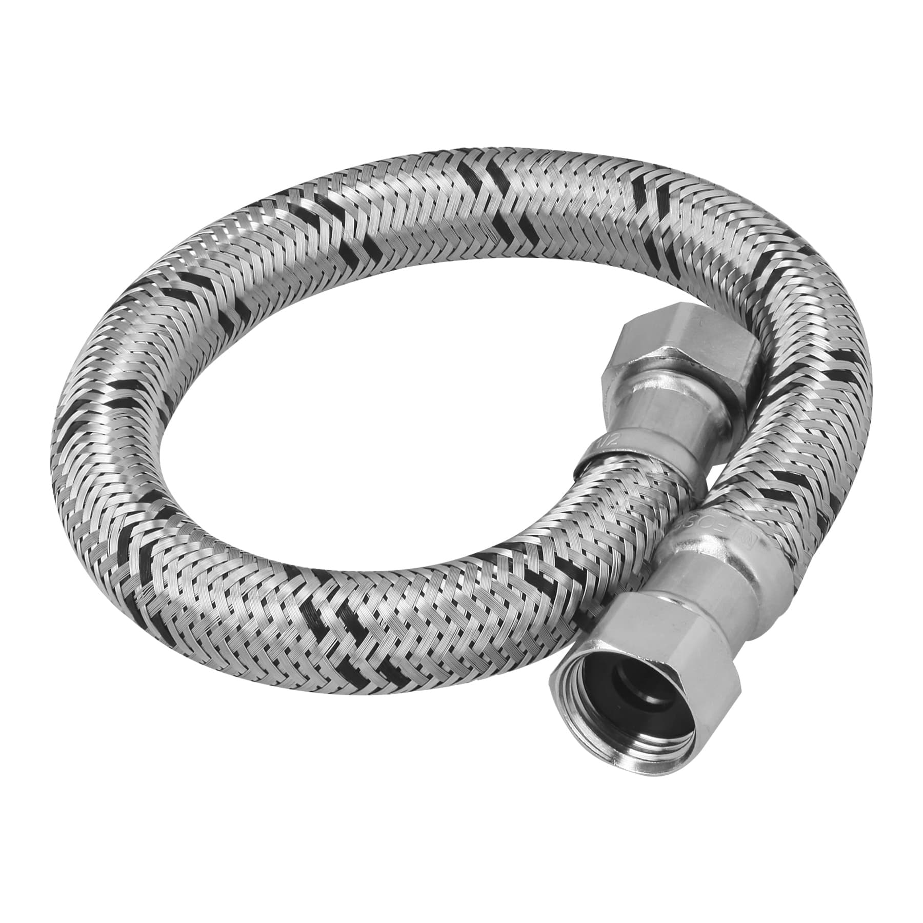 Manguera para boiler, acero inoxidable . 1/2"H x 1/2"H, 40 cm, Foset, FBO-2240X, 48964
