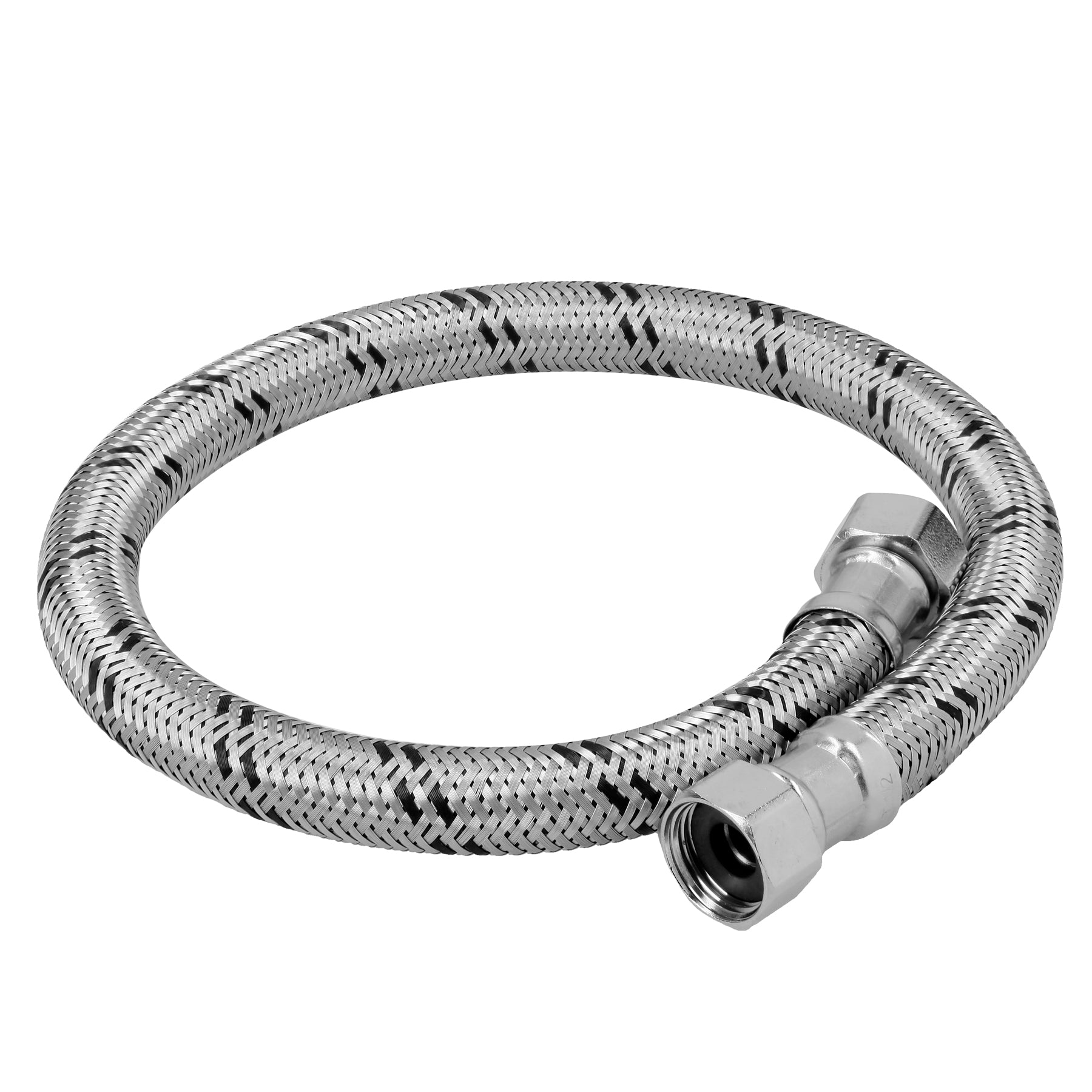 Manguera para boiler, acero inoxidable 1/2"x1/2", 60 cm, Foset