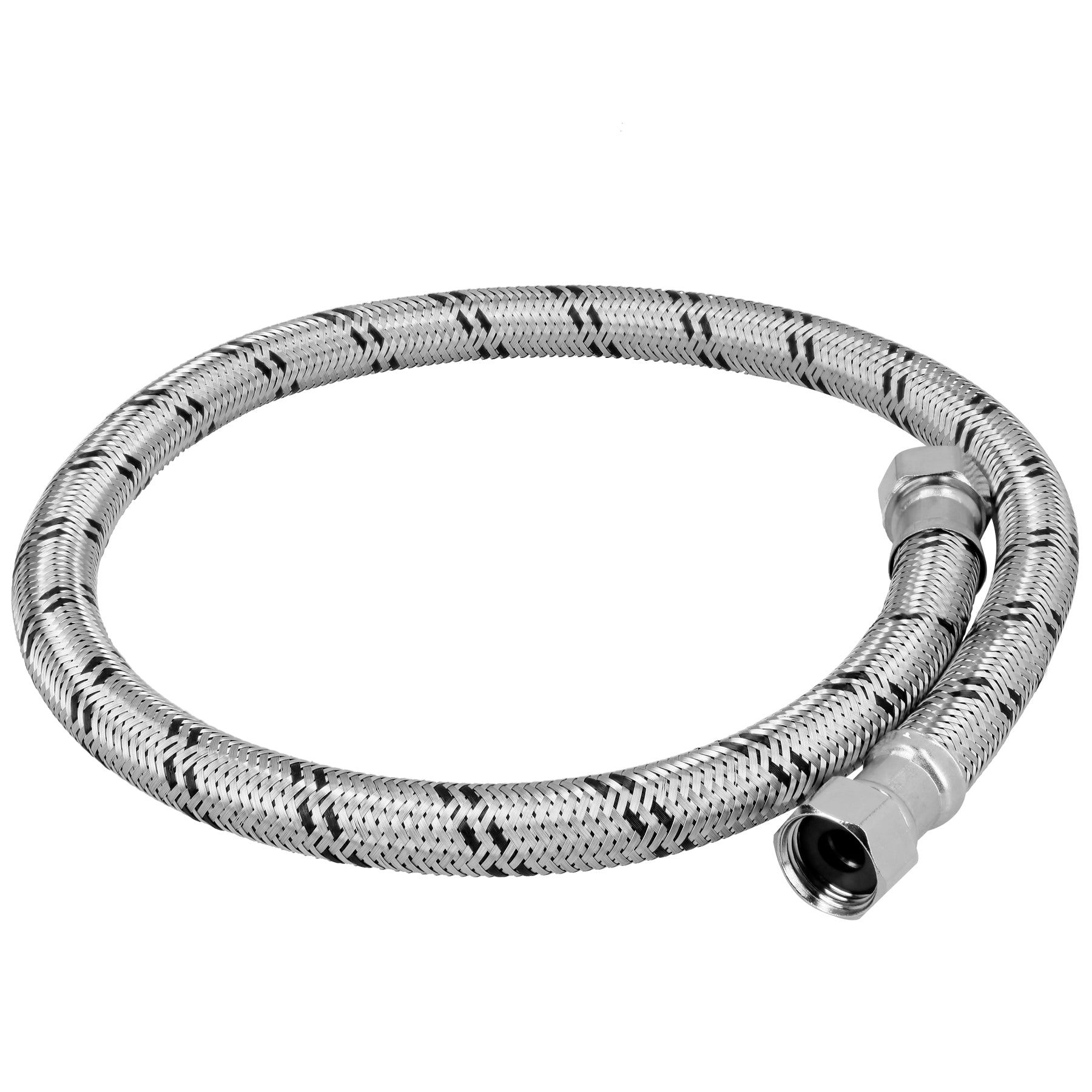 Manguera para boiler, acero inoxidable 1/2"x1/2", 80 cm, Foset