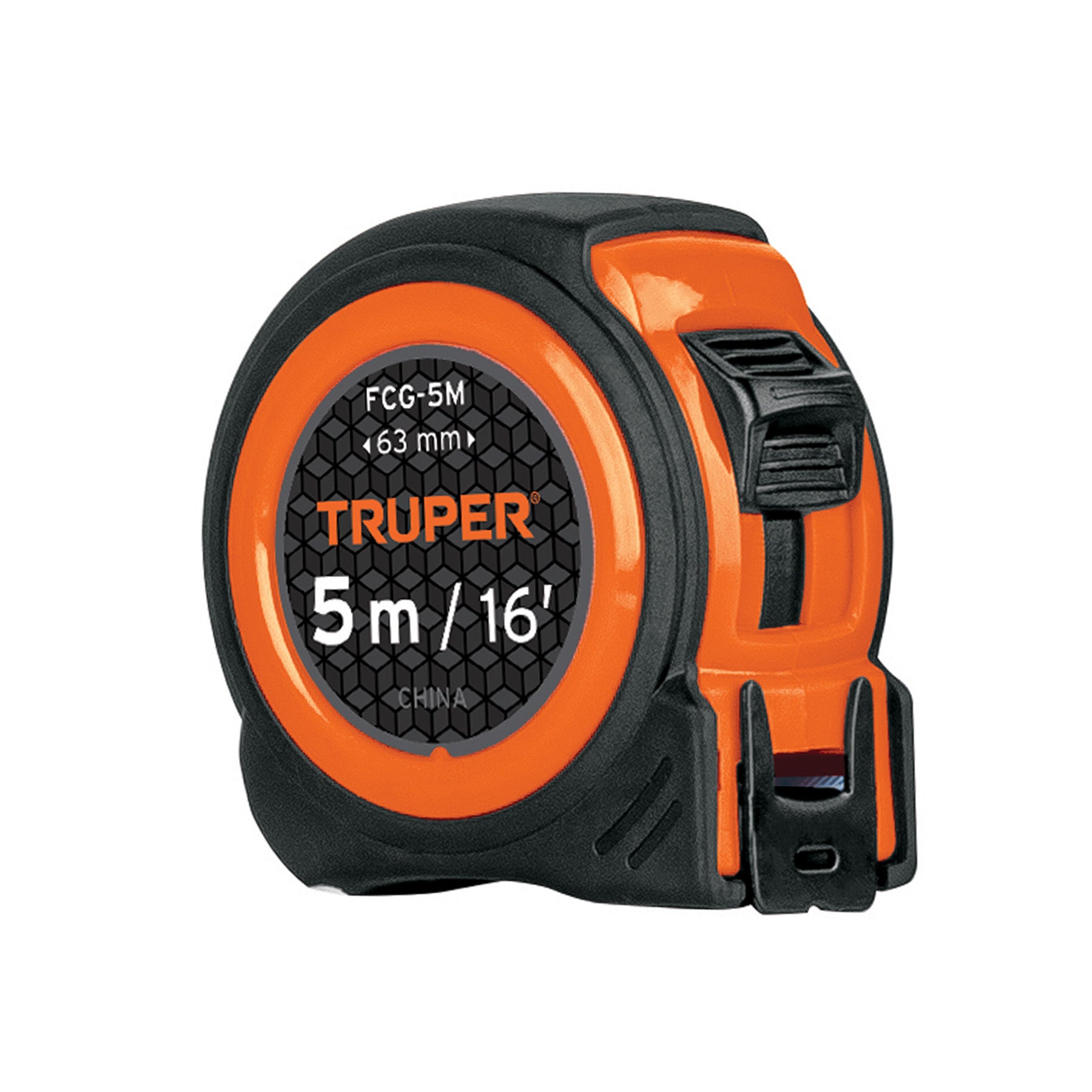 Flexómetro compacto contra impactos 5 m cinta 19 mm, Truper