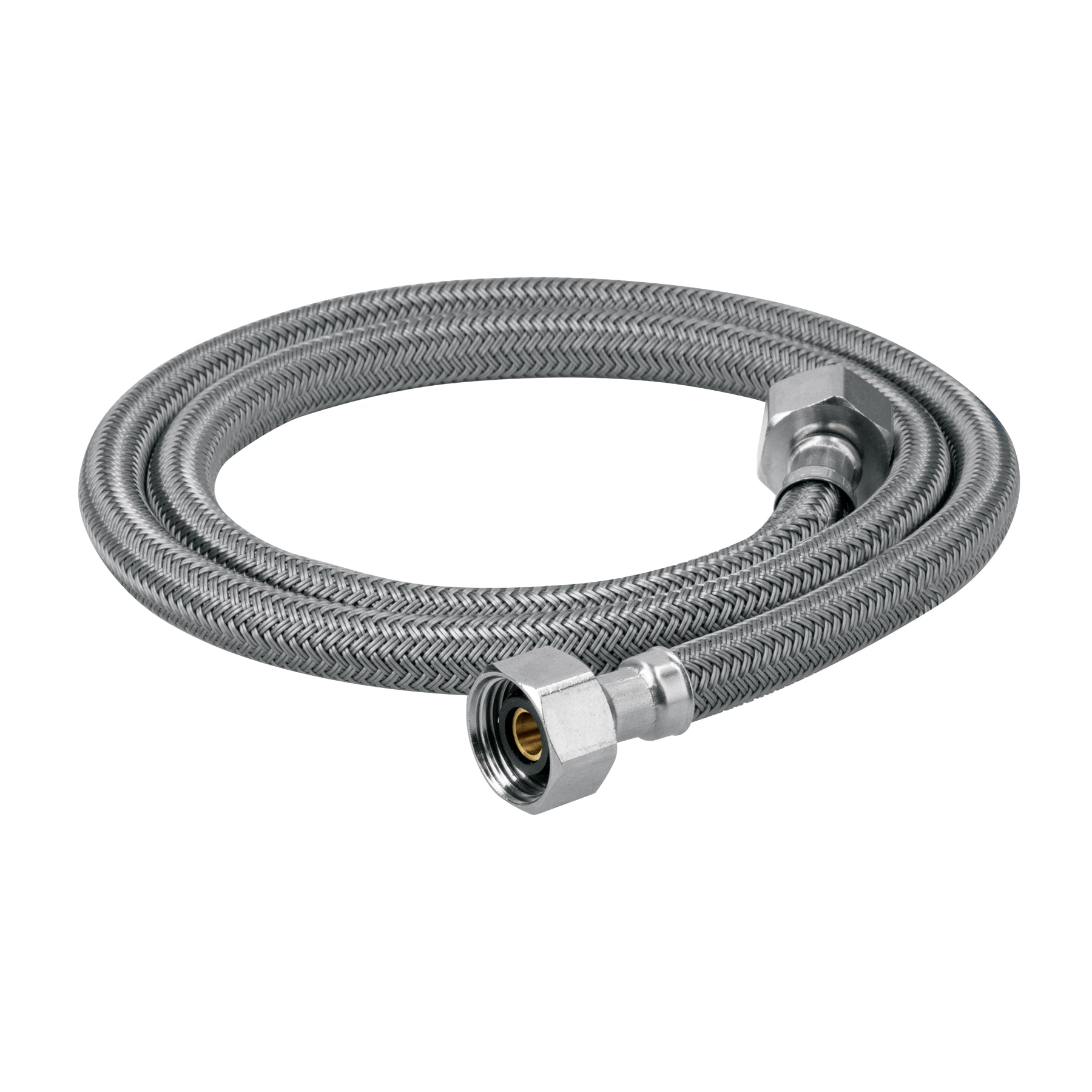 Manguera lavabo/fregadero, vinilo gris, 1/2" x 1/2", 100 cm