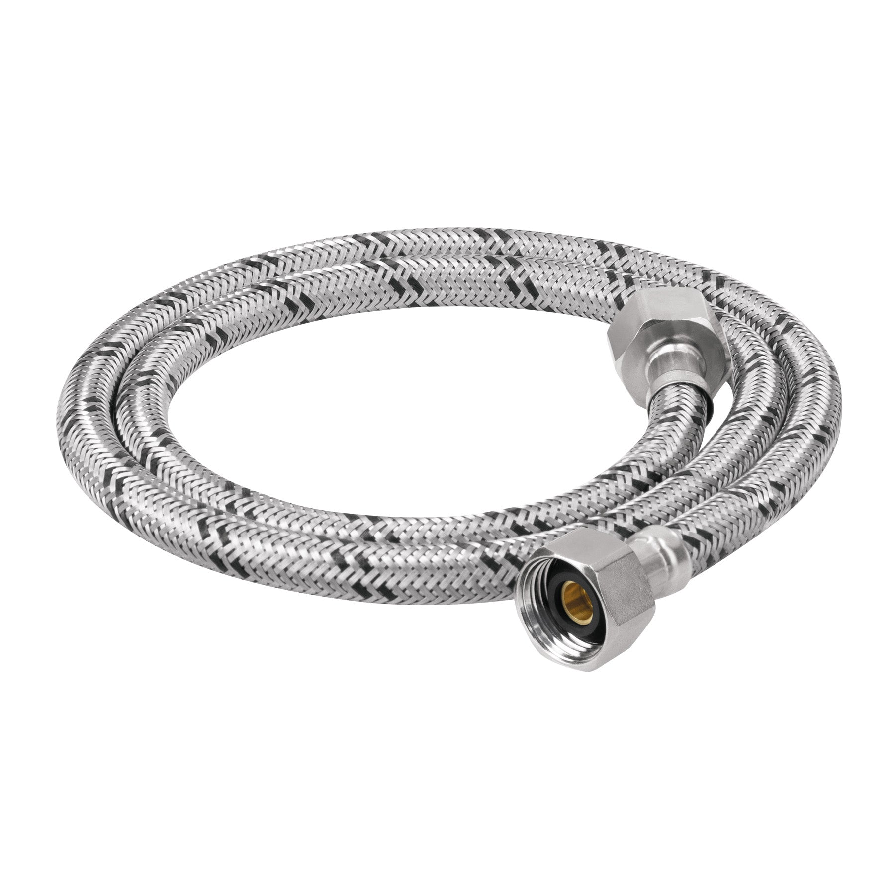 Manguera lavabo/fregadero, acero inoxidable 1/2" x 1/2", 100 cm