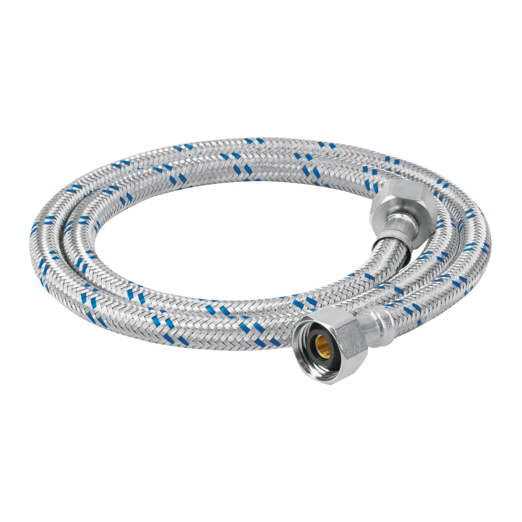 Manguera lavabo/fregadero, aluminio, 1/2" x 1/2", 100cm