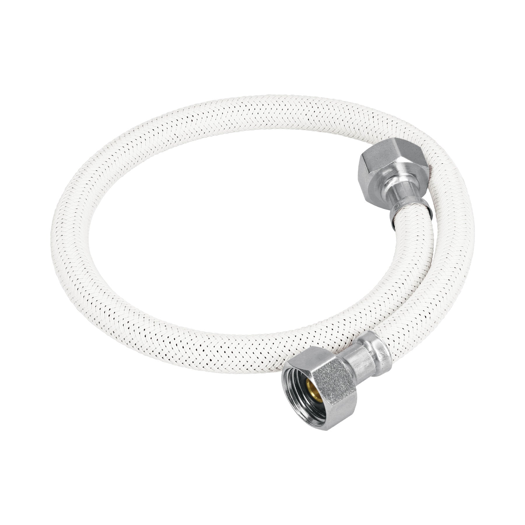 Manguera lavabo/fregadero, vinilo blanco, 1/2" x 1/2", 55 cm