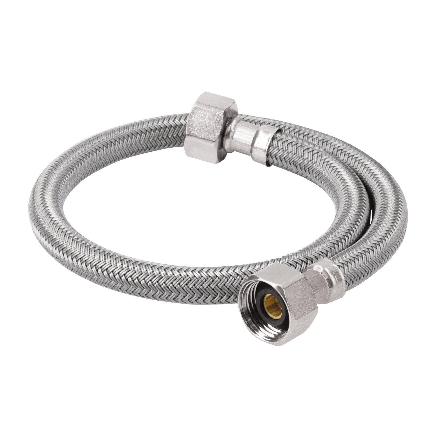 Manguera lavabo/fregadero, vinilo gris, 1/2" x 1/2", 55 cm