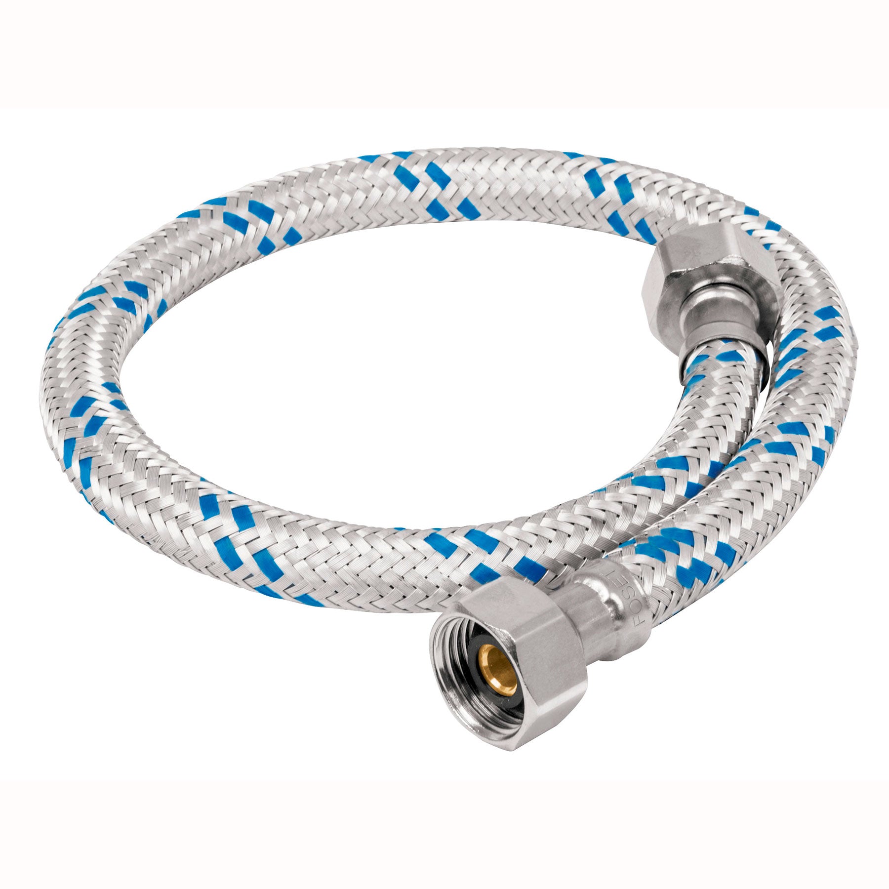 Manguera lavabo/fregadero, aluminio, 1/2" x 1/2", 55 cm