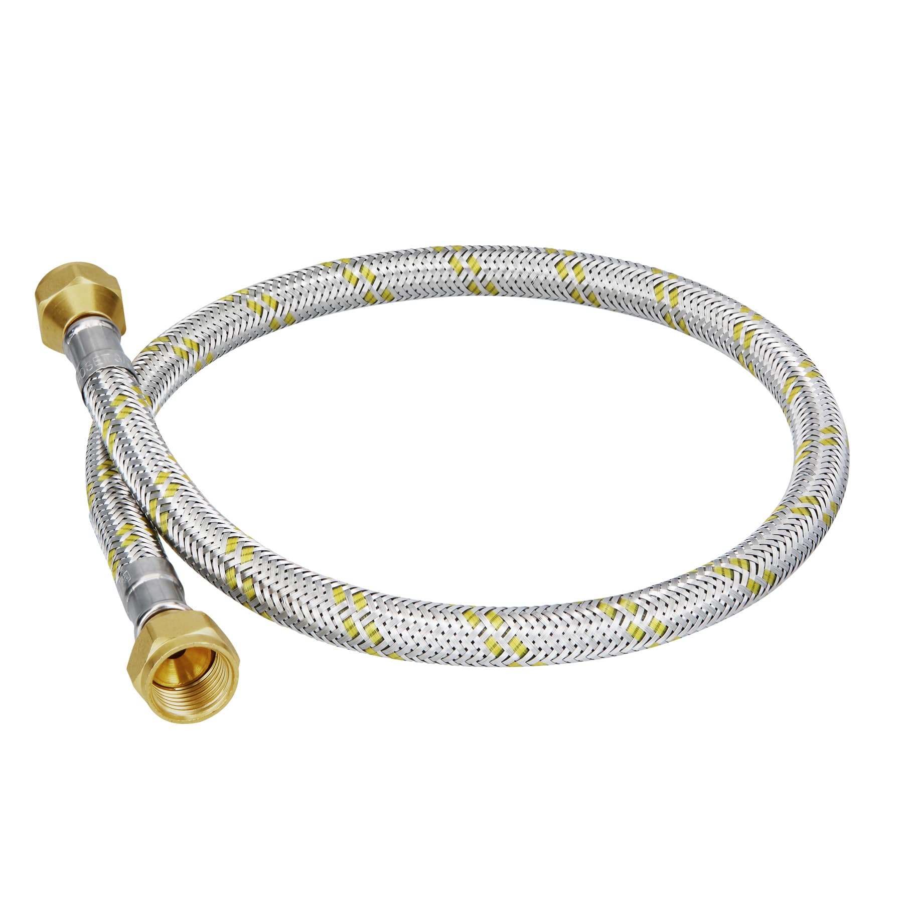 Manguera para gas, acero inoxidable 3/8" x 3/8", 60 cm, Foset