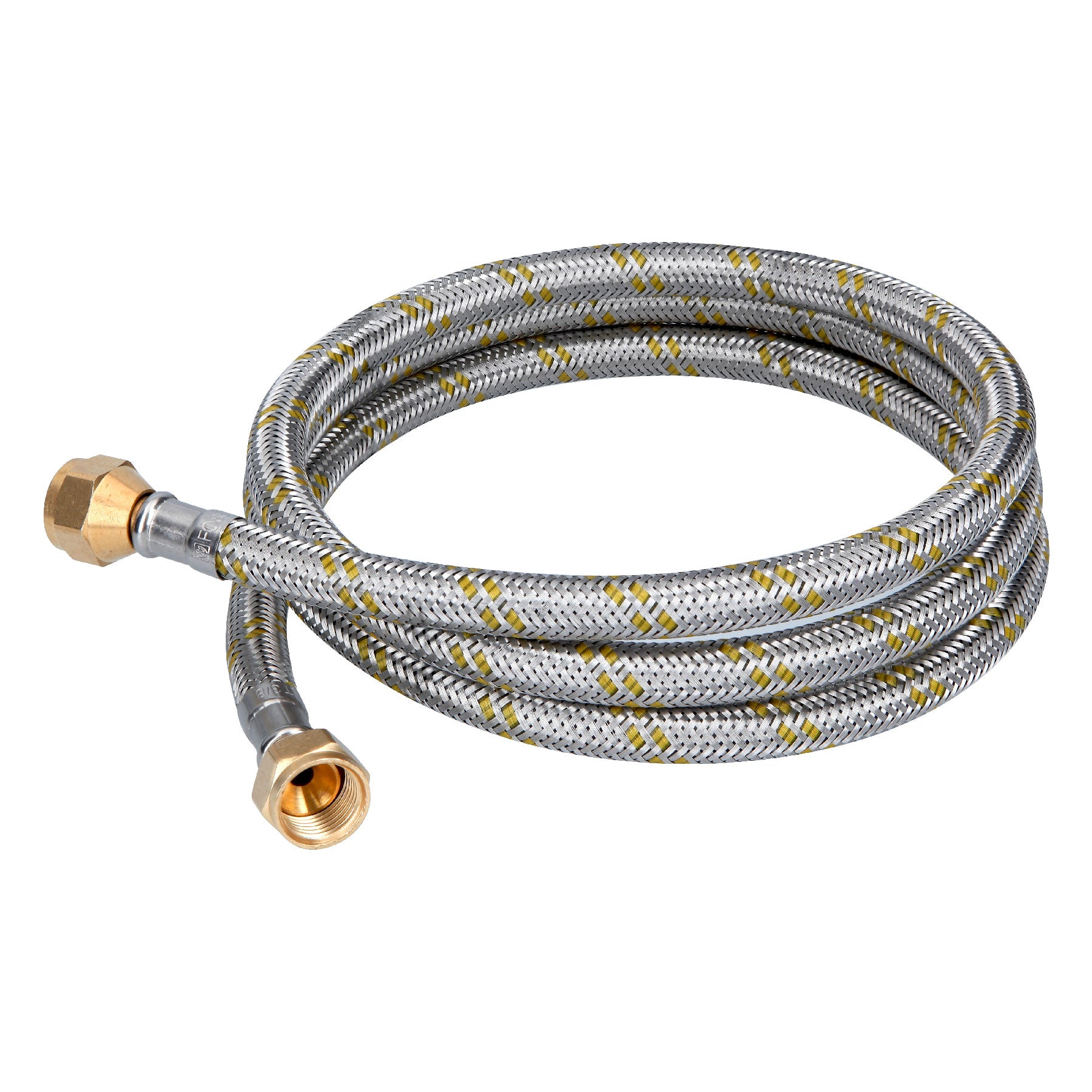 Manguera para gas, acero inoxidable 3/8" x 3/8", 150 cm, Foset