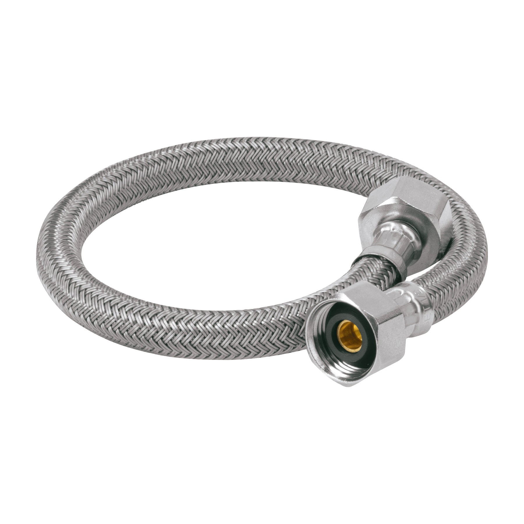 Manguera lavabo/fregadero, vinilo gris, 1/2" x 1/2", 40 cm