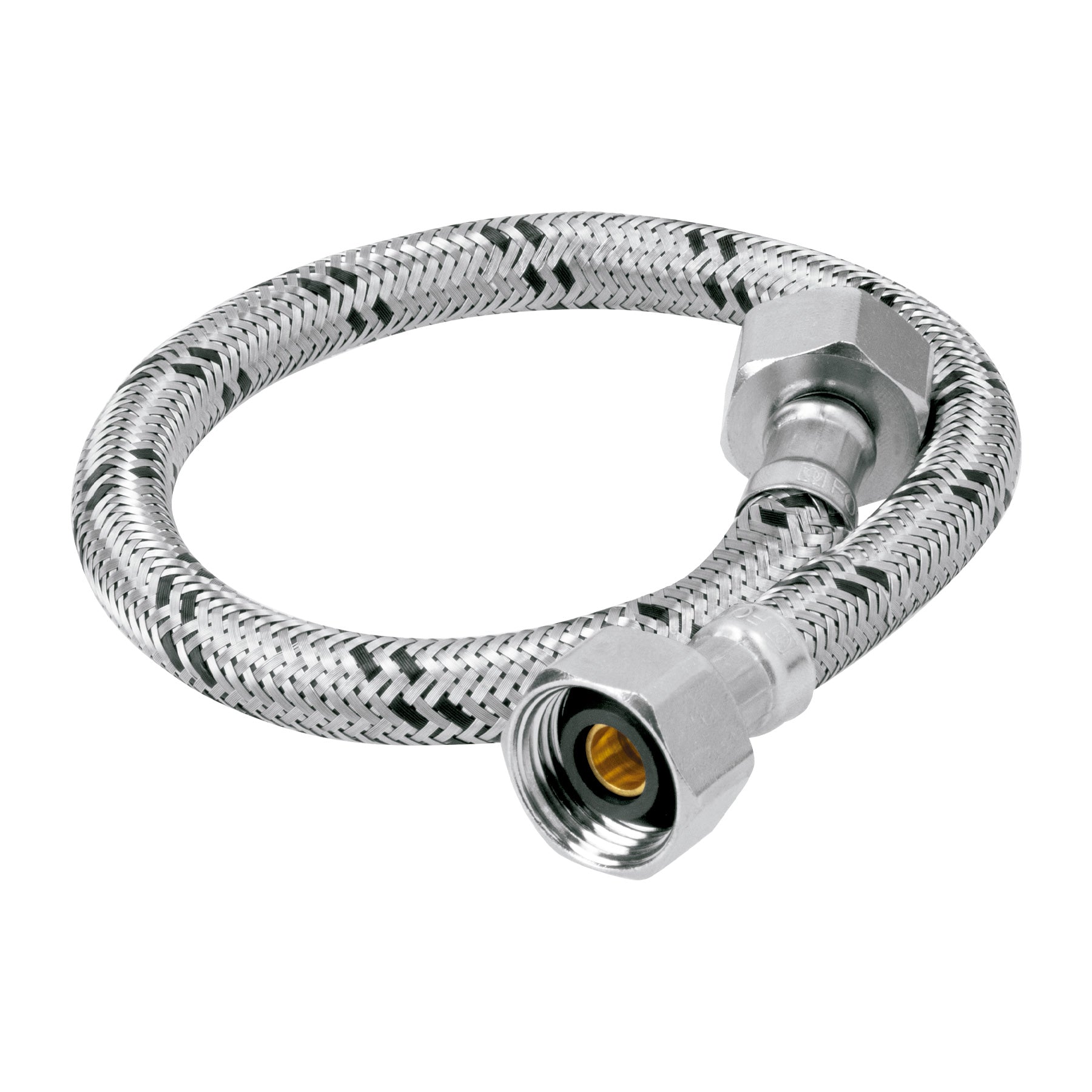 Manguera lavabo/fregadero, acero inoxidable 1/2" x 1/2", 40 cm