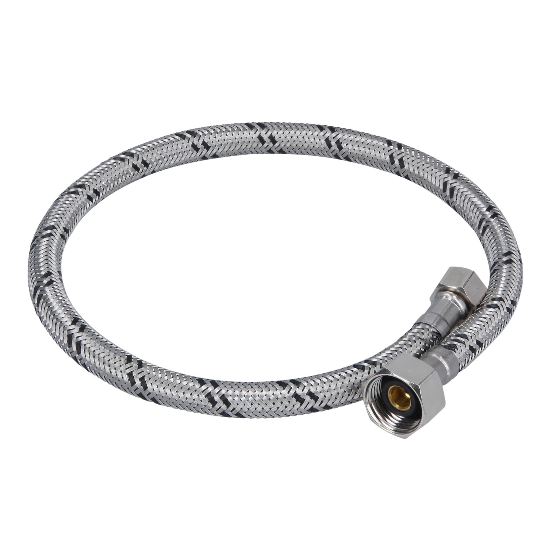 Manguera lavabo/fregadero, acero inoxidable 1/2" x 3/8", 55 cm