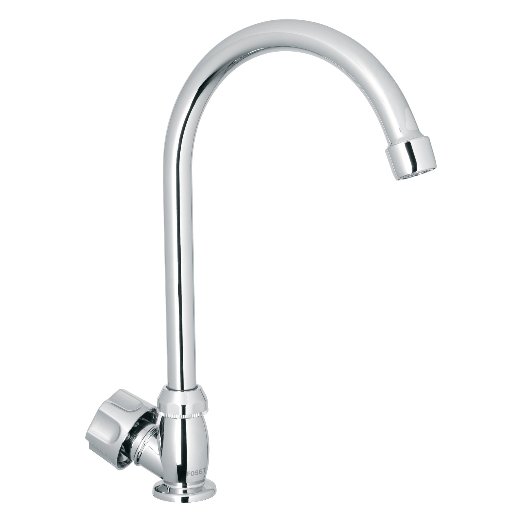 Llave individual fregadero,ABS,cuello curvo,hexagonal, BASIC