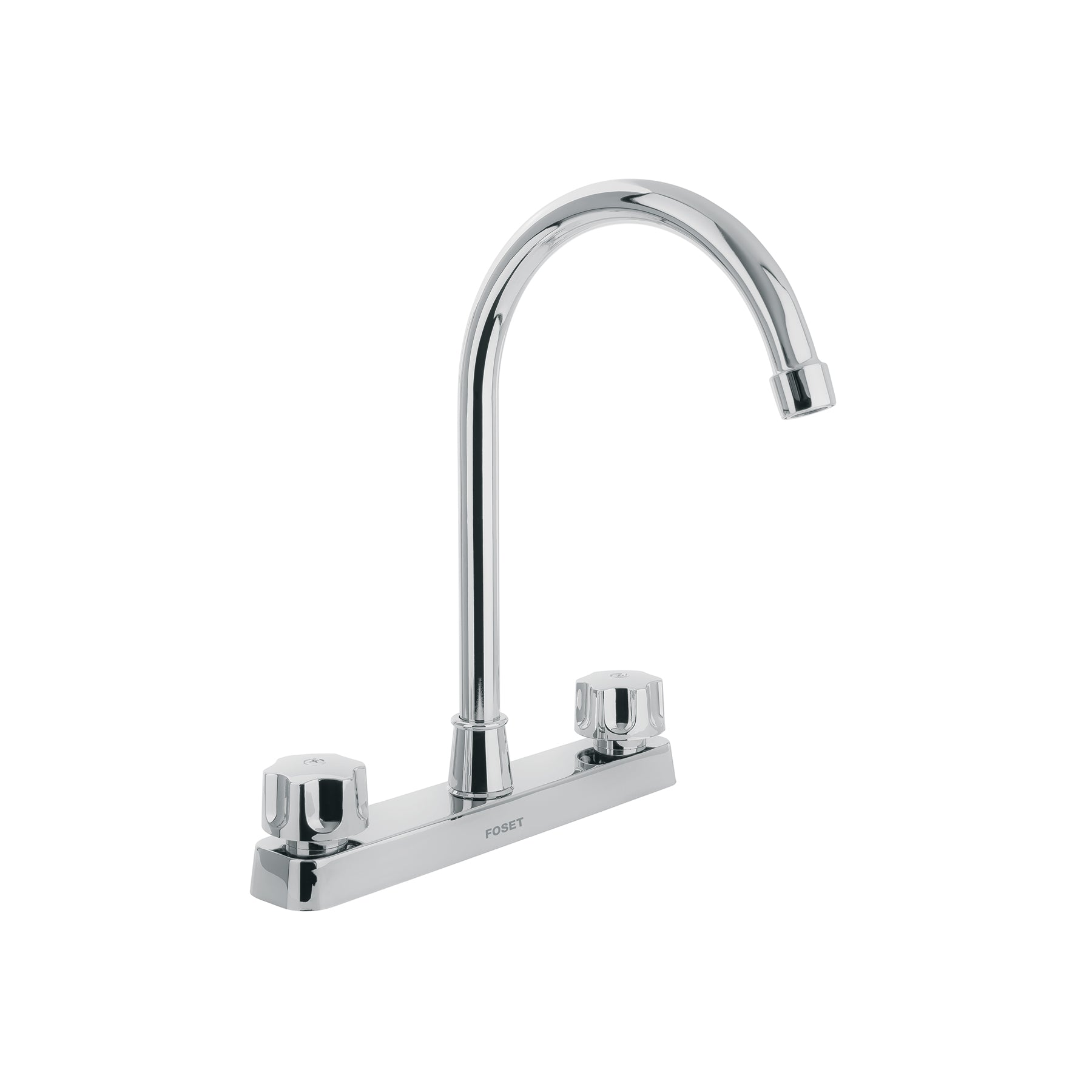Mezcladora 8" fregadero, ABS, cuello curvo, hexagonal, BASIC, Foset, FP-320, 48193
