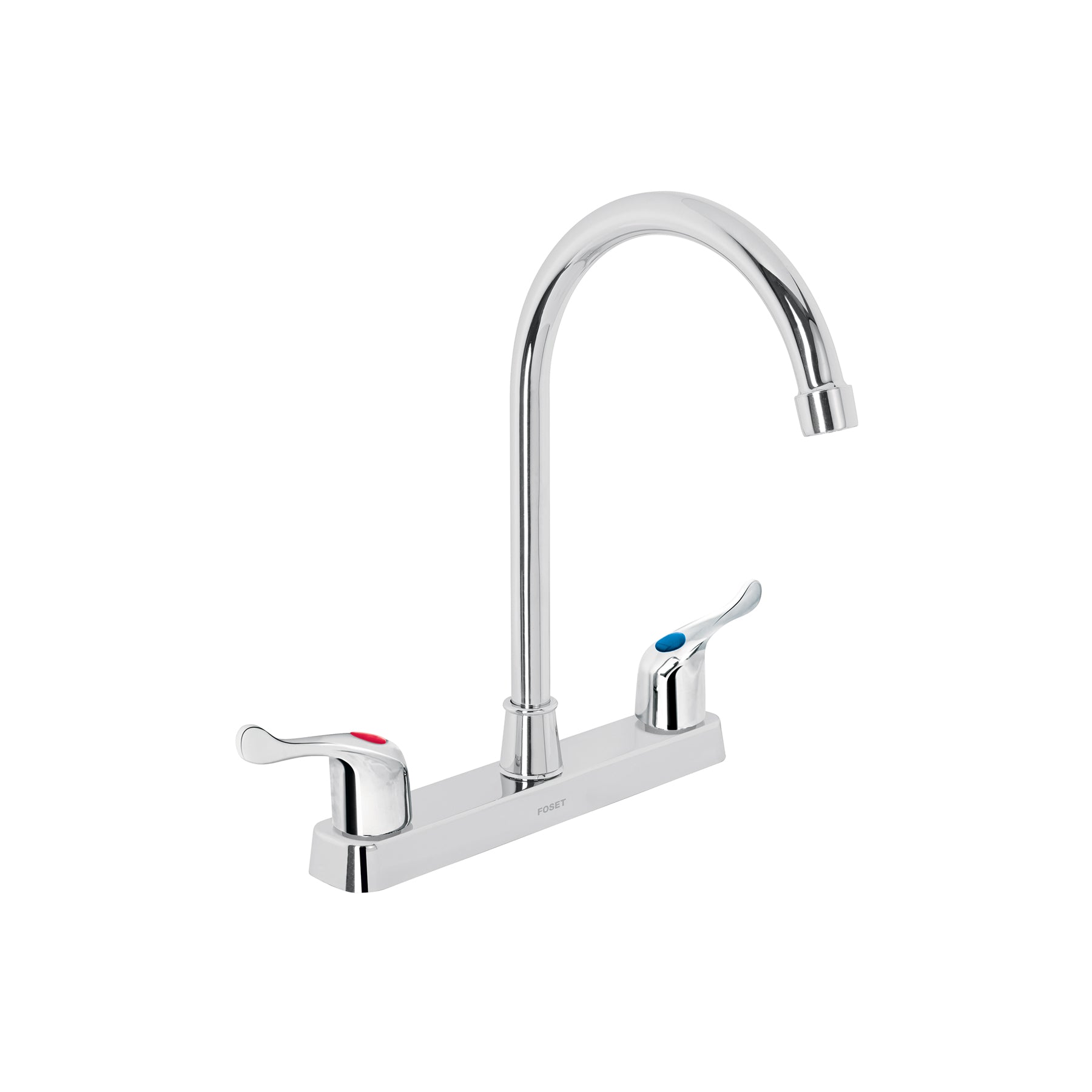 Mezcladora 8" fregadero, ABS, cuello curvo, palanca, BASIC, Foset, FP-320P, 48194