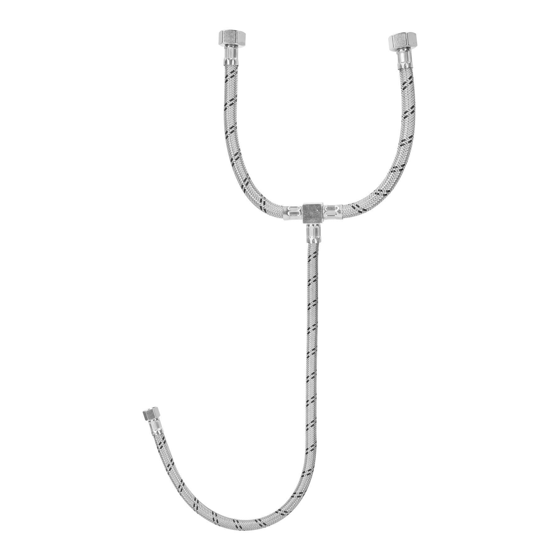 Manguera "T" lavabo/fregadero,acero inoxidable3/8"x1/2"x1/2",55cm