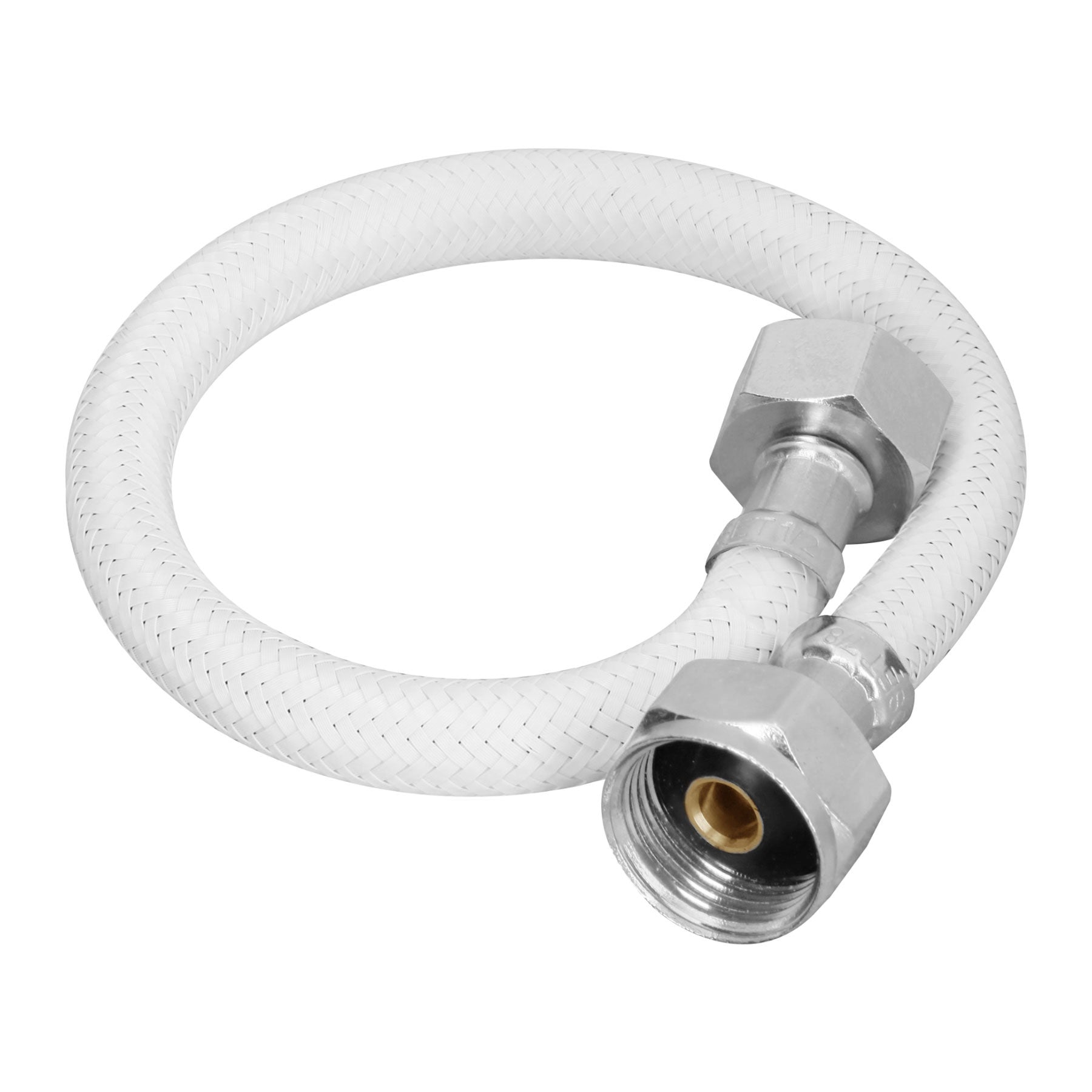 Manguera para WC, vinilo blanco, 1/2" x 7/8", 35 cm