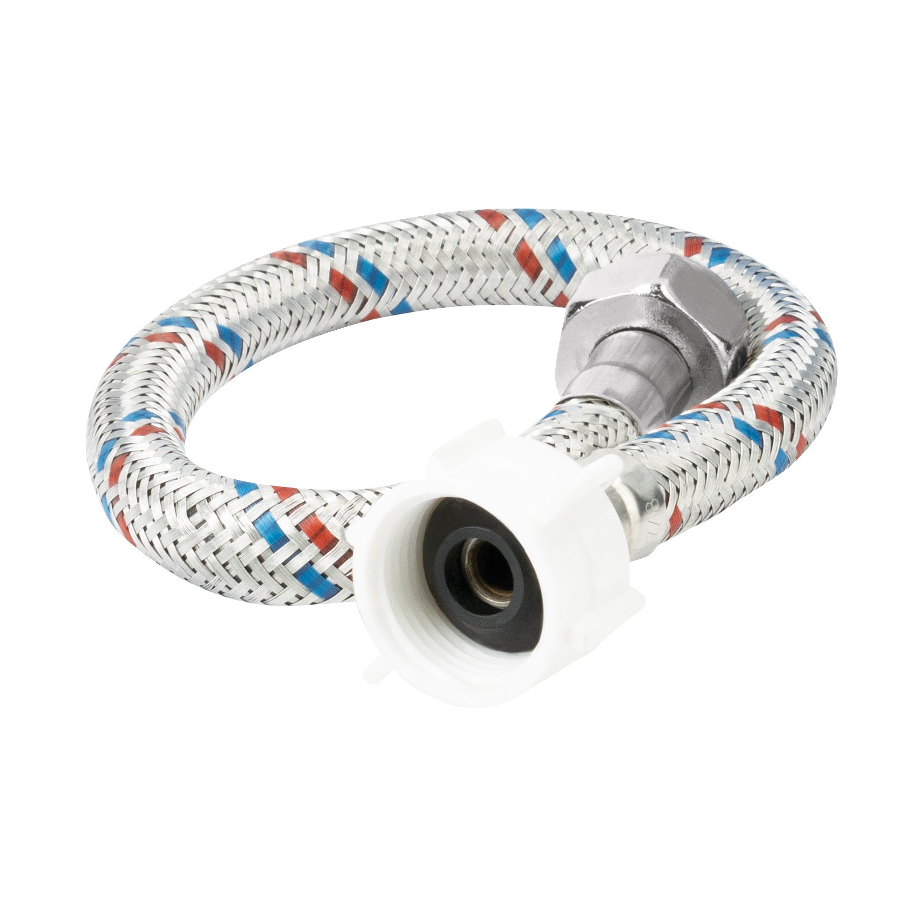 Manguera para WC, aluminio, 1/2"x7/8", 35cm, plást/metal, Basic